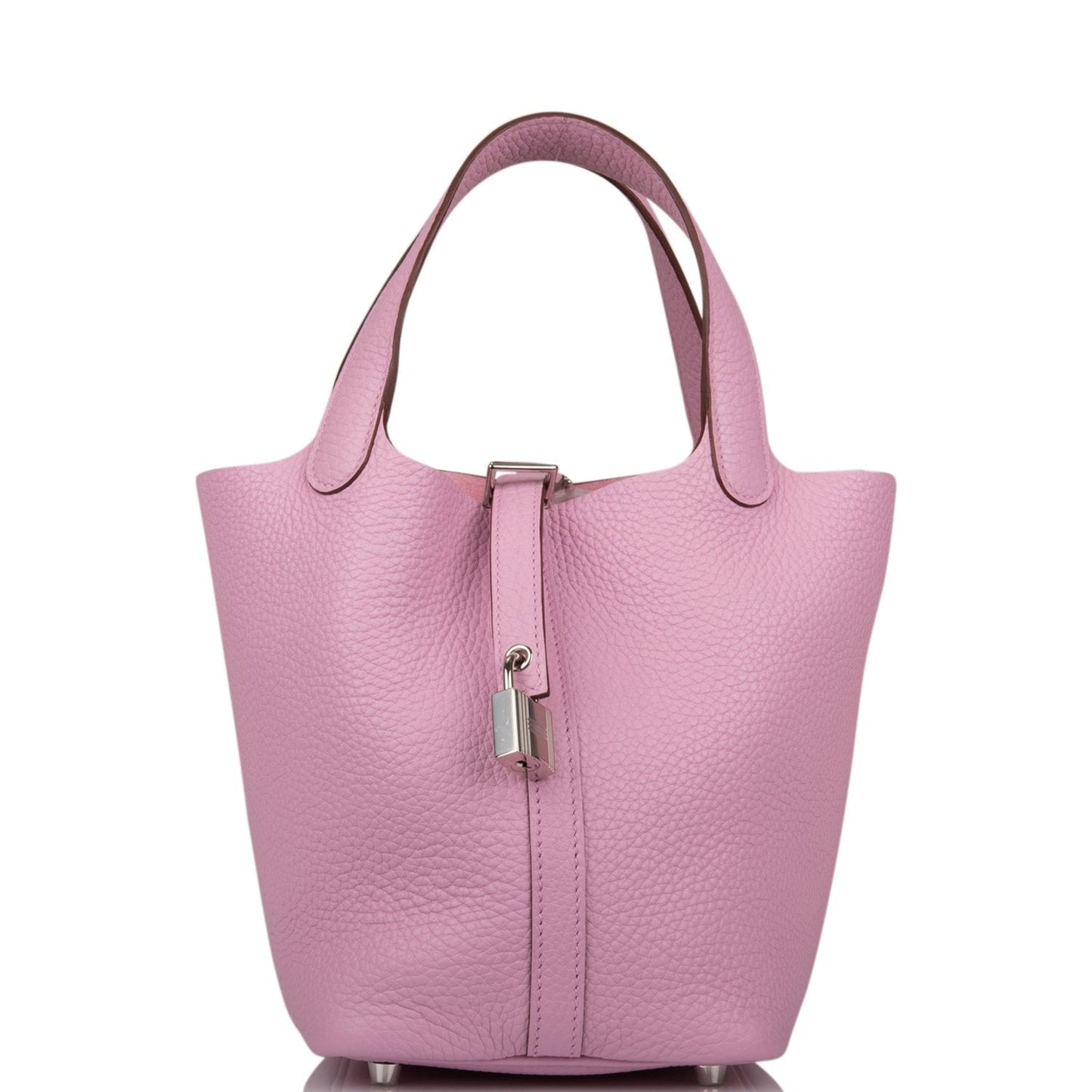 Hermes Picotin Lock Mauve Sylvestre Clemence Palladium Hardware Travel Bag Palladium Hardware
