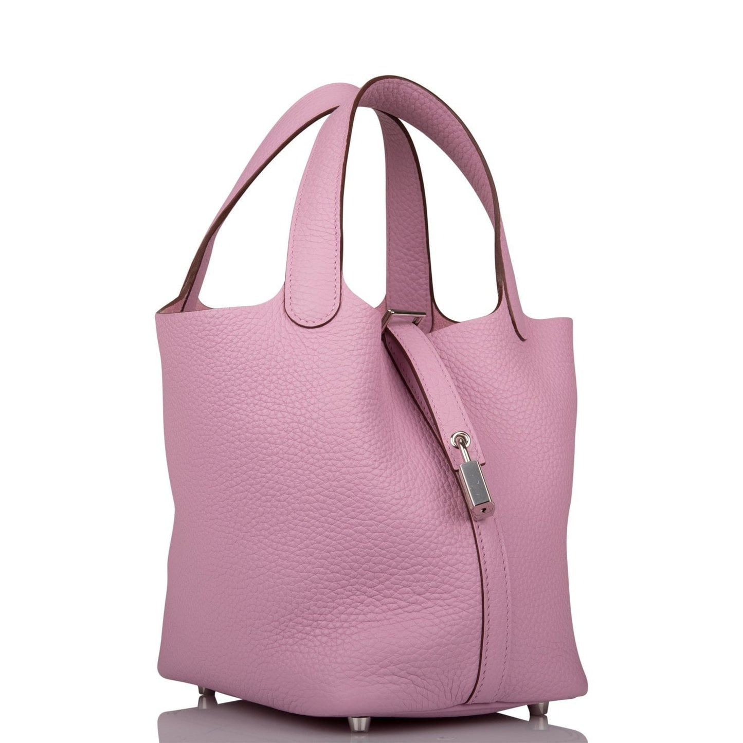 Hermes Picotin Lock Mauve Sylvestre Clemence Palladium Hardware Travel Bag Palladium Hardware