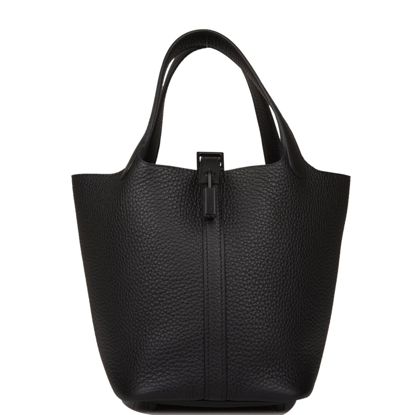 Hermes Monochrome Picotin Clemence Hardware Handbag Black Travel Bag Hardware 1