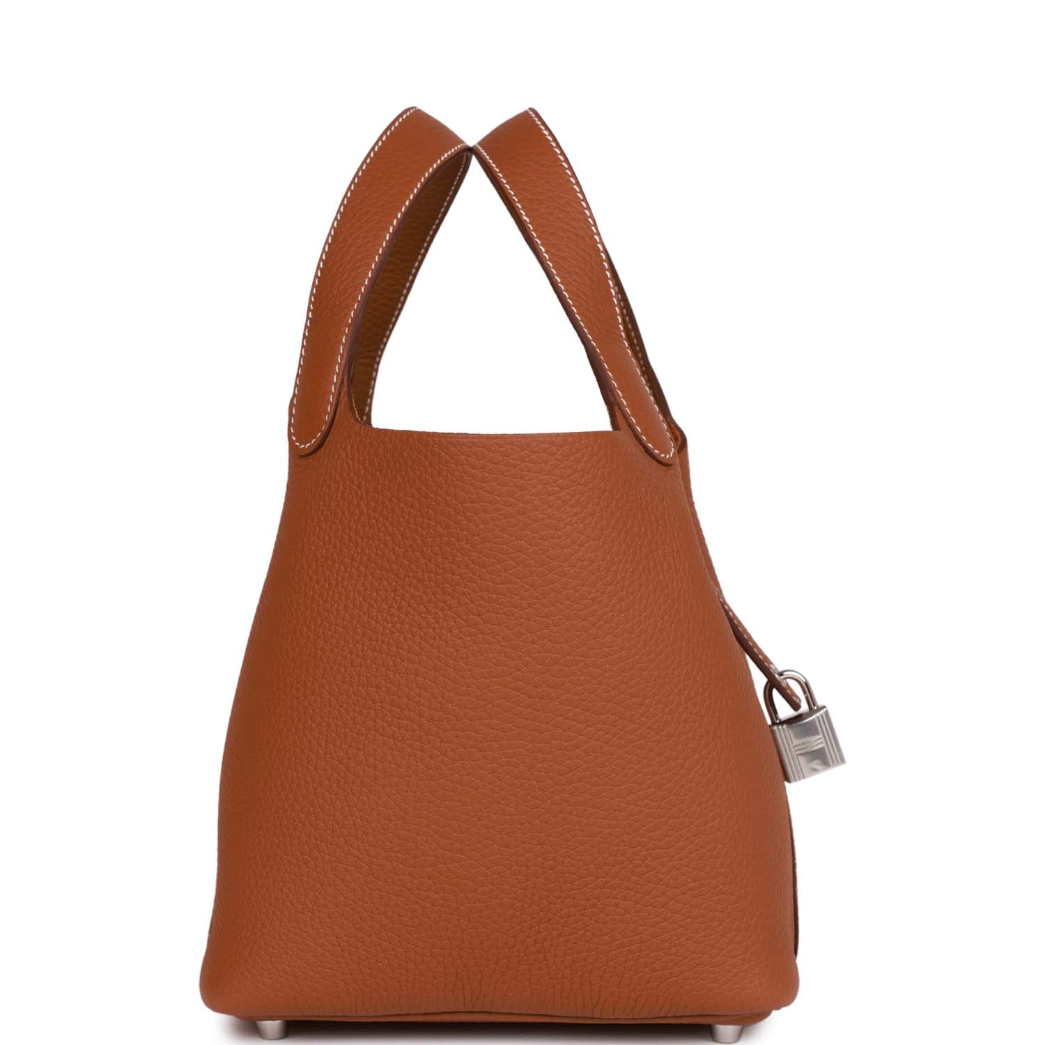Hermes Picotin Lock Clemence Palladium Hardware Handbag Gold Travel Bag Hardware 2