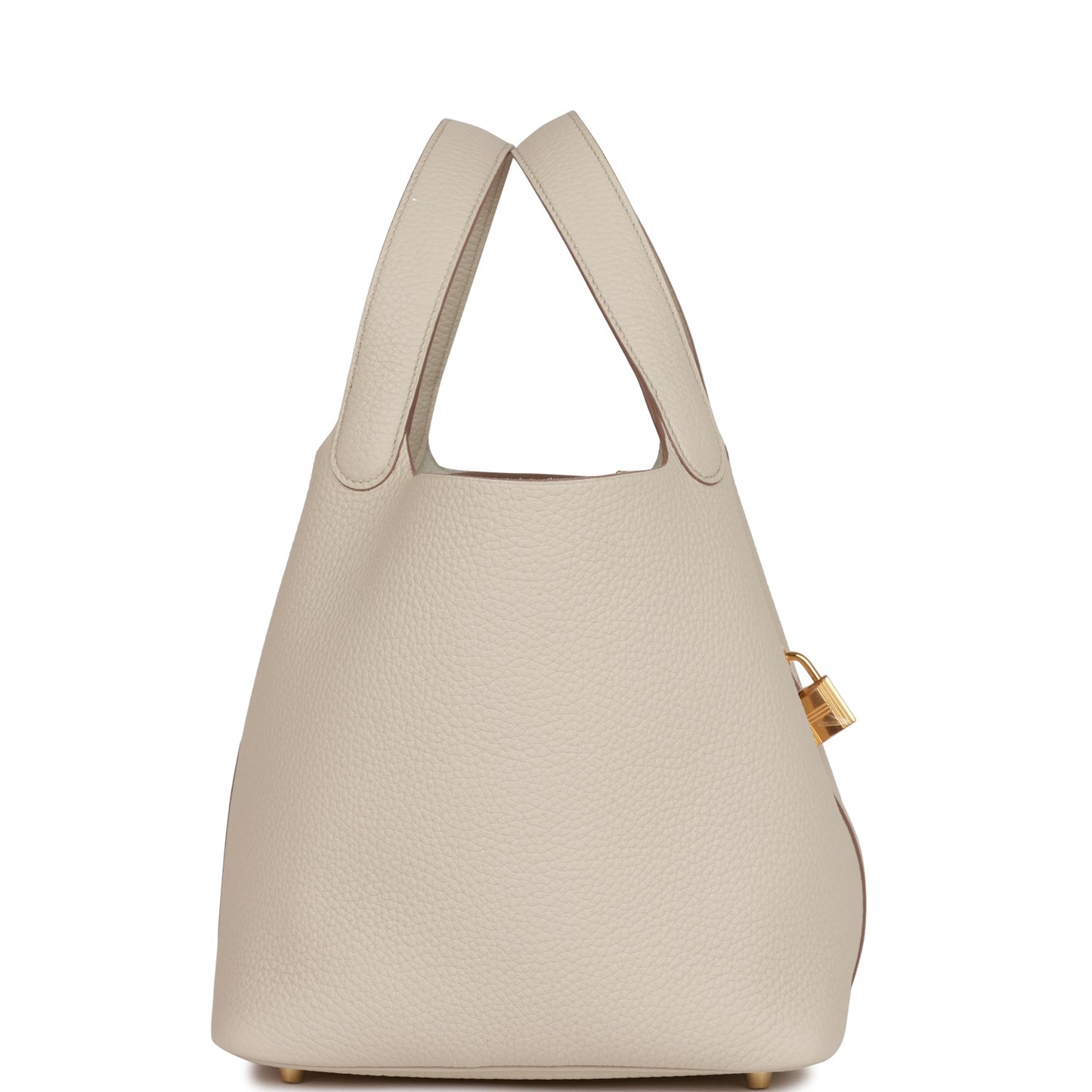 Hermes Picotin Lock Beton Clemence Hardware Handbag Gold Travel Bag Gold Hardware