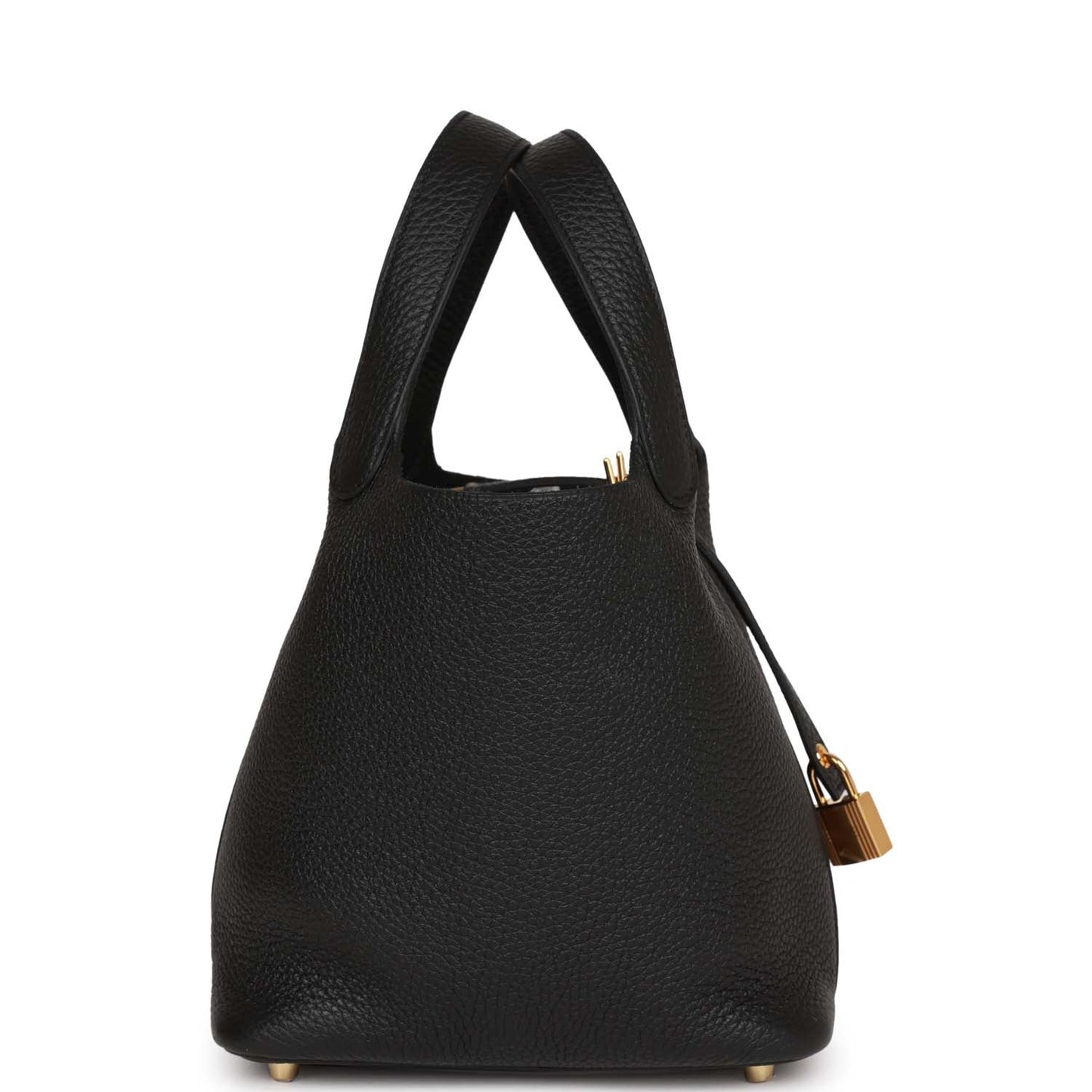 Hermes Picotin Lock Clemence Hardware Handbag Black Gold Travel Bag Hardware 5