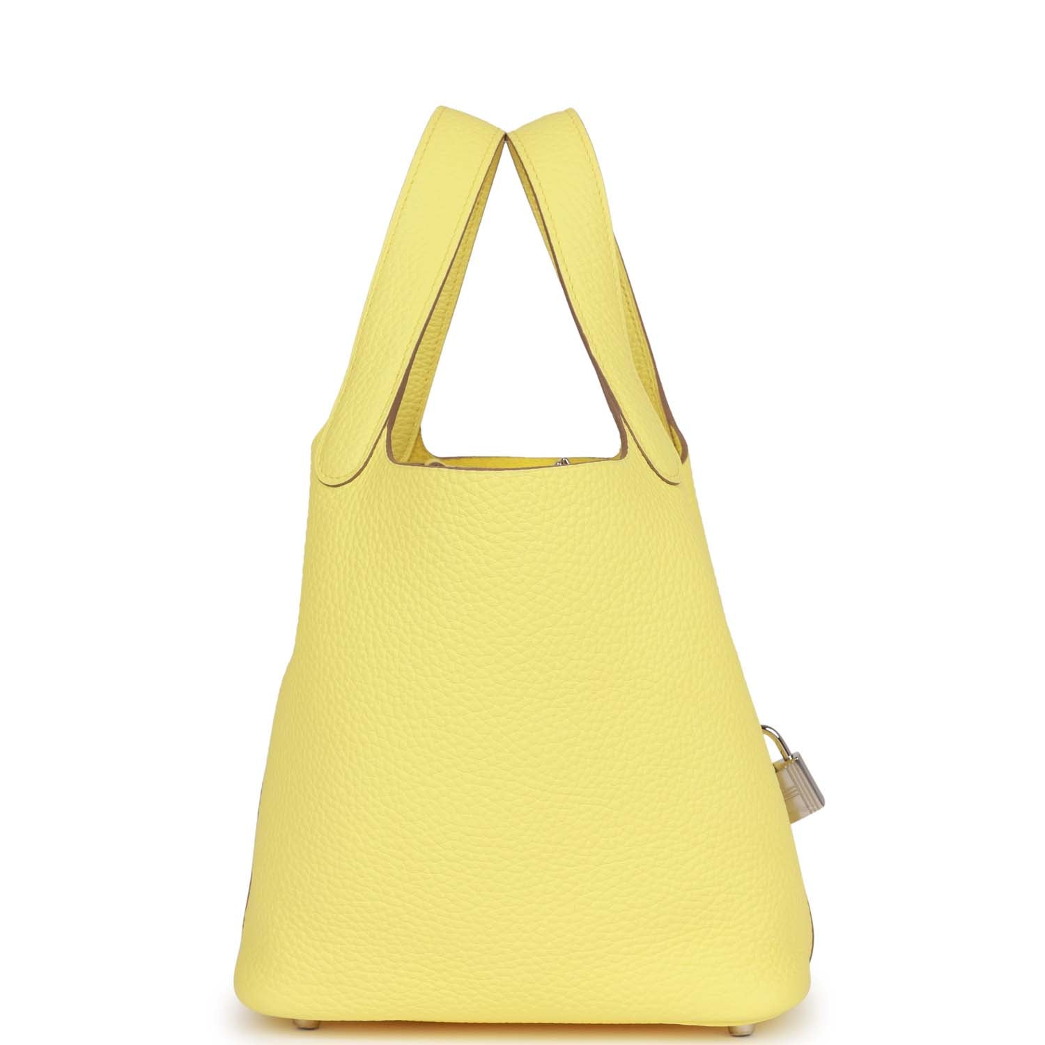 Hermes Picotin Limoncello Clemence Palladium Hardware Handbag Travel Bag