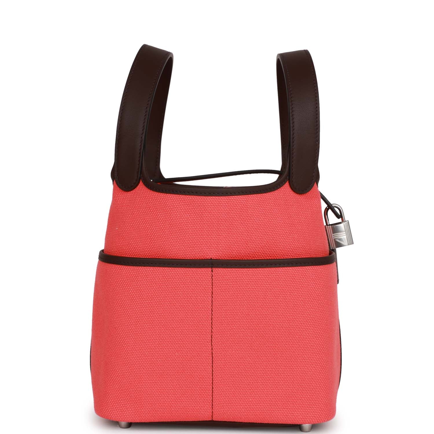 Hermes Picotin Cargo Rose Texas And Rouge Sellier Swift Canvas Travel Bag