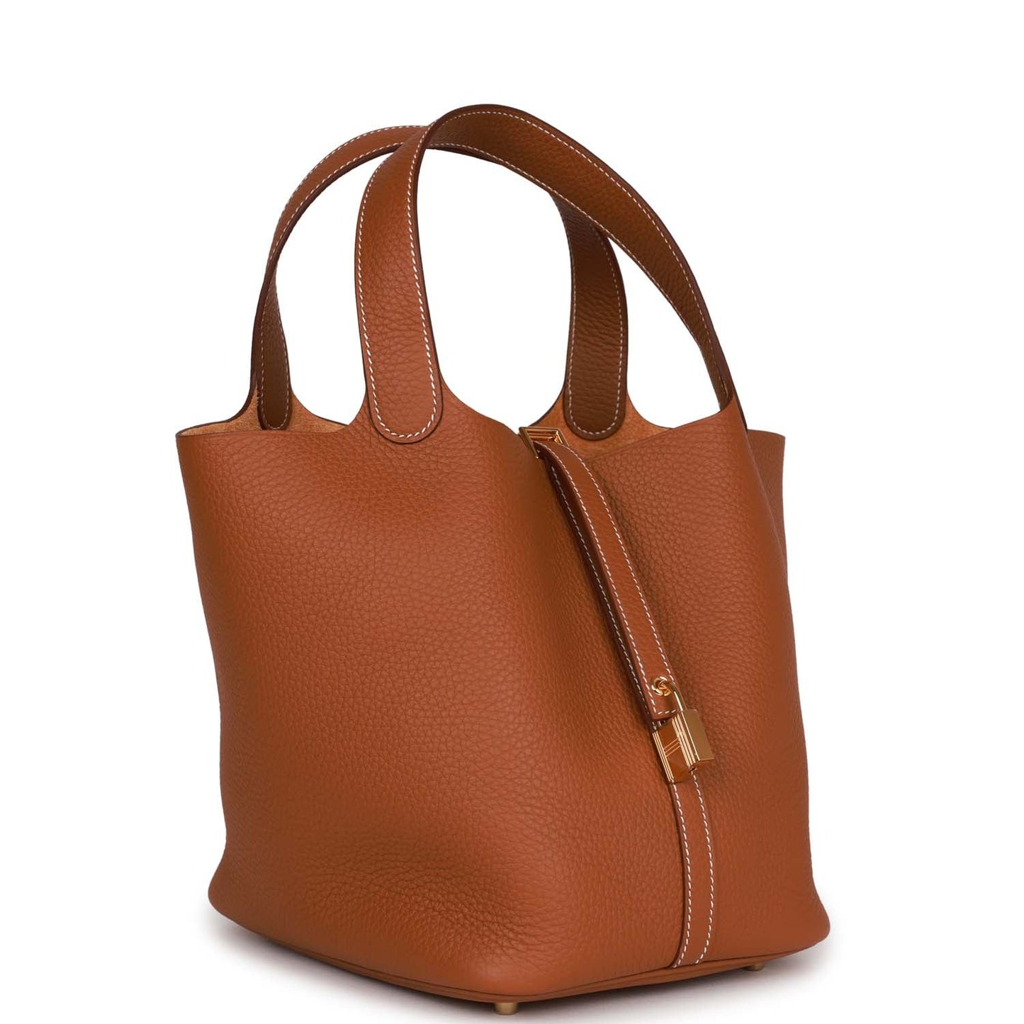 Hermes Picotin Lock Clemence Hardware Handbag Gold Travel Bag Gold Hardware