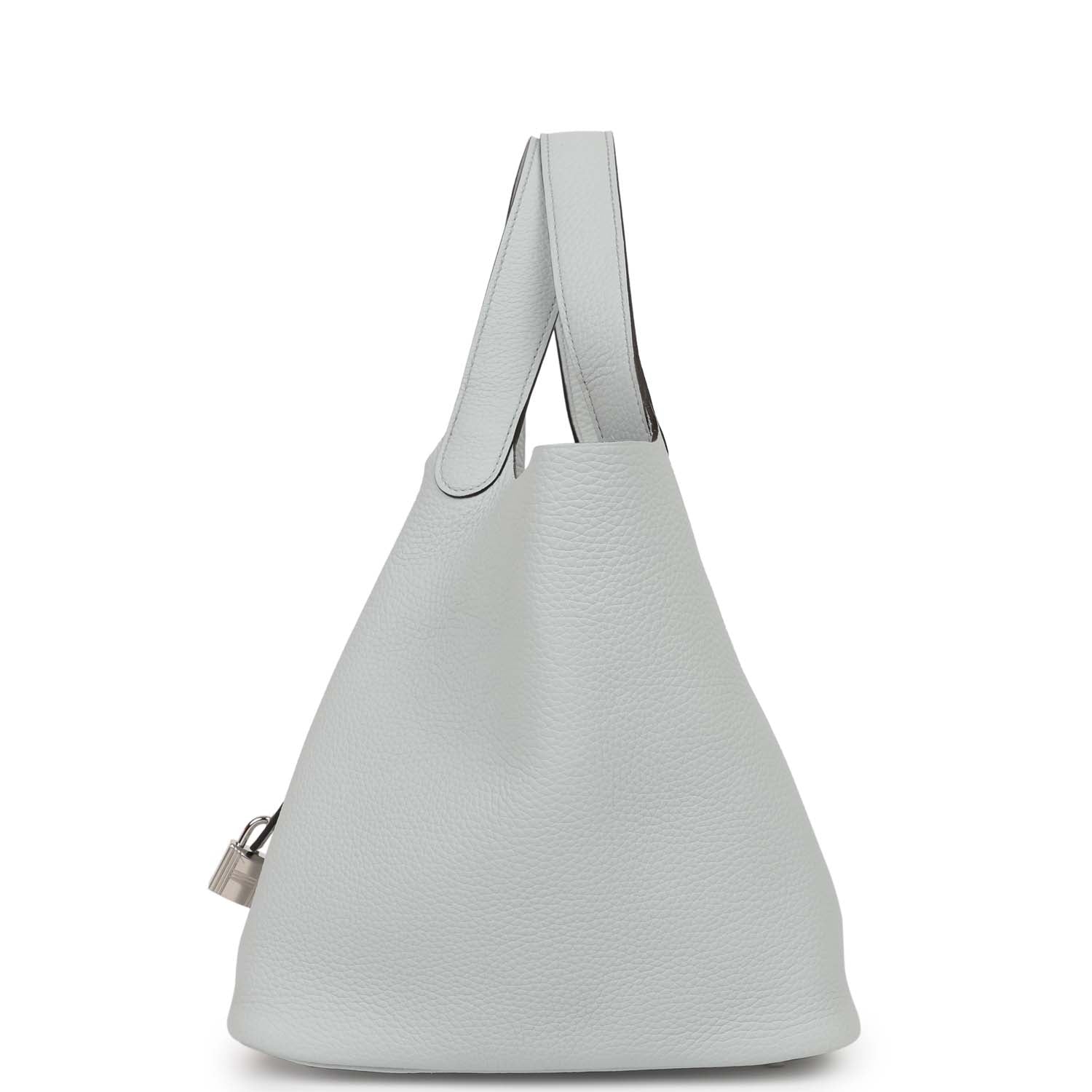 Hermes Picotin Lock Bleu Pale Clemence Palladium Hardware Travel Bag Hardware 2