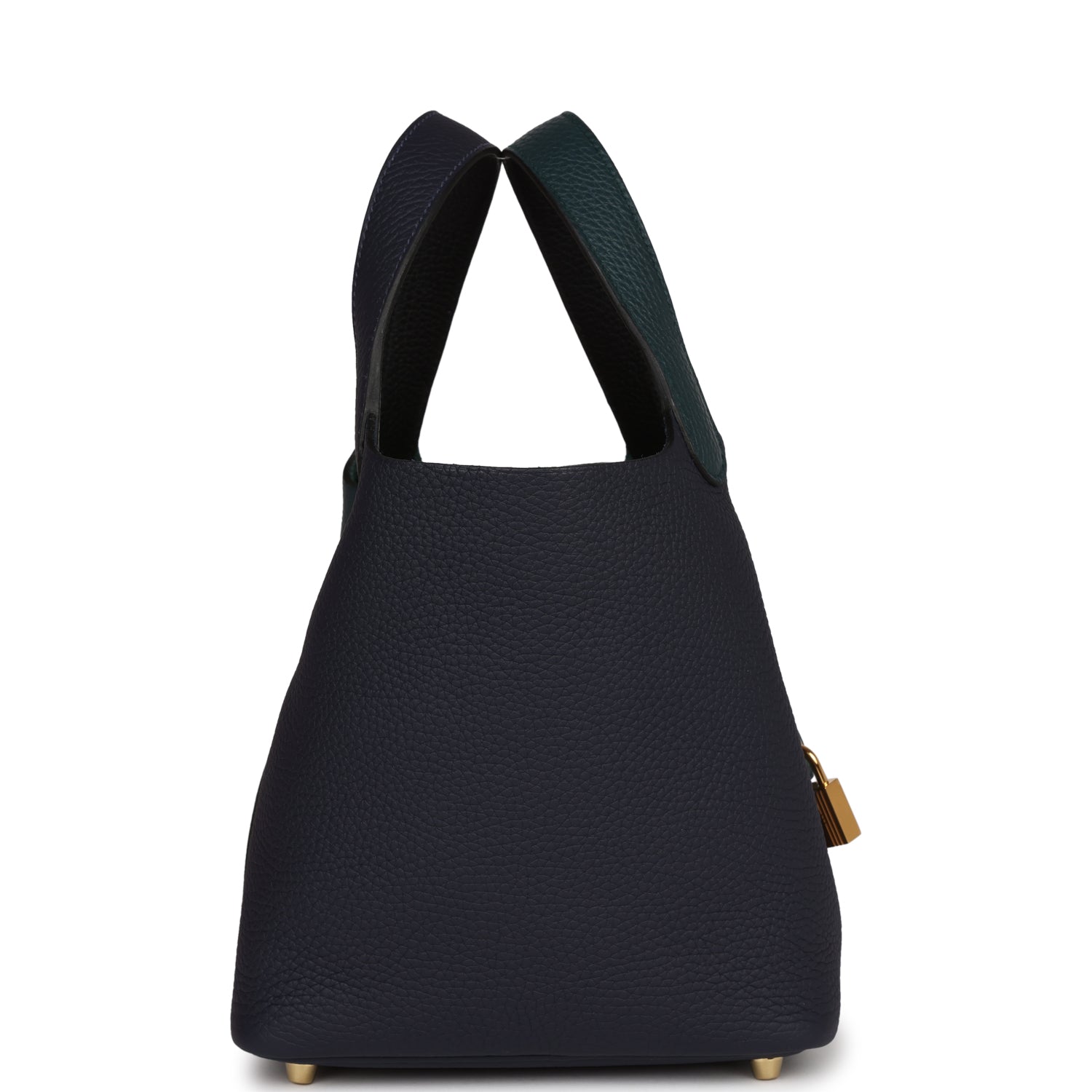 Hermes Picotin Lock Cas Ue Bleu Nuit And Gold Travel Bag