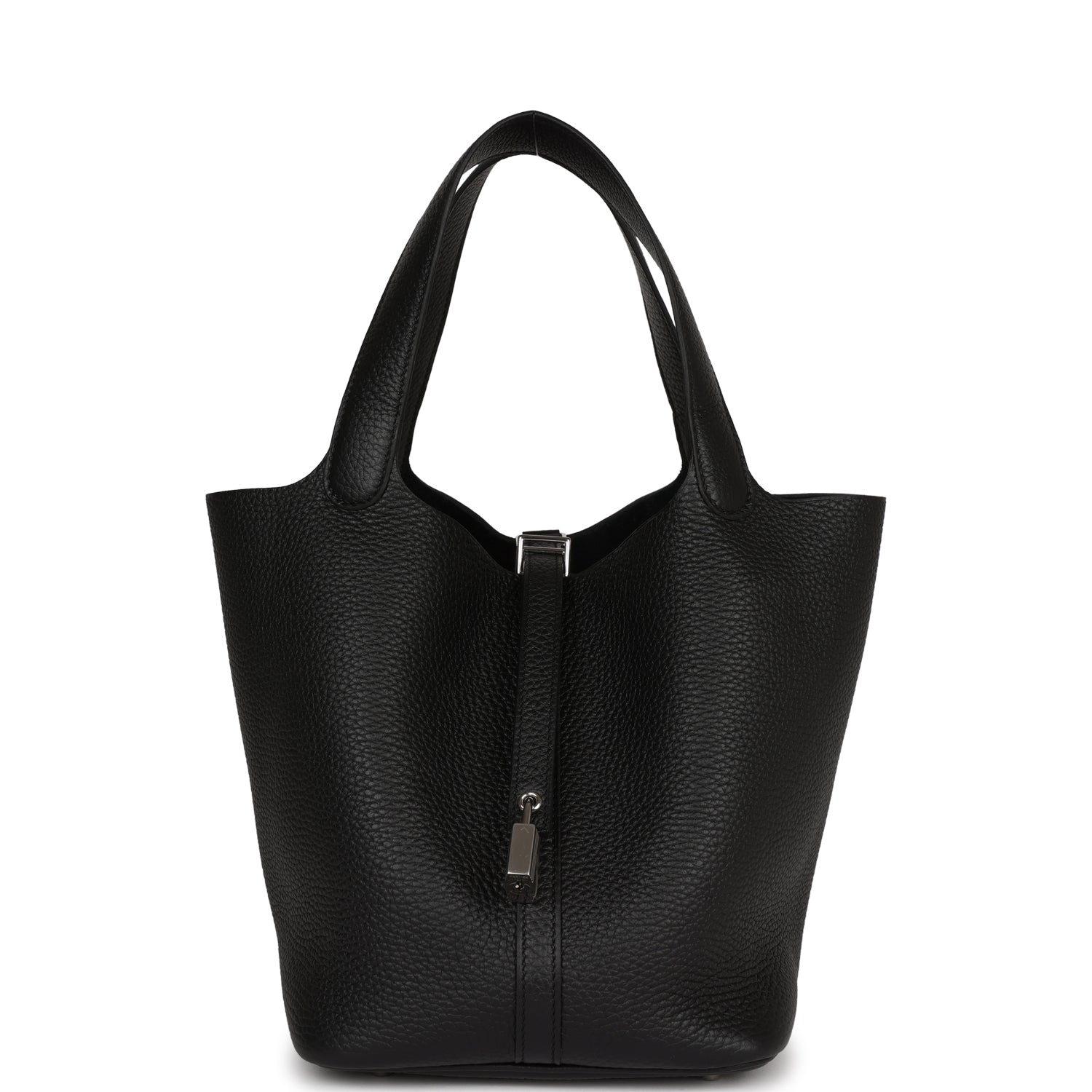Hermes Picotin Lock Clemence Palladium Hardware Handbag Black Travel Bag Hardware 3