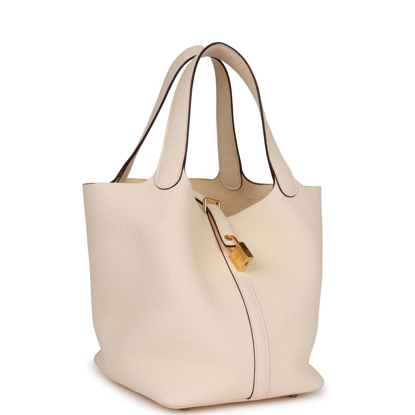Hermes Picotin Lock Nata Clemence Hardware Handbag Gold Travel Bag Gold Hardware