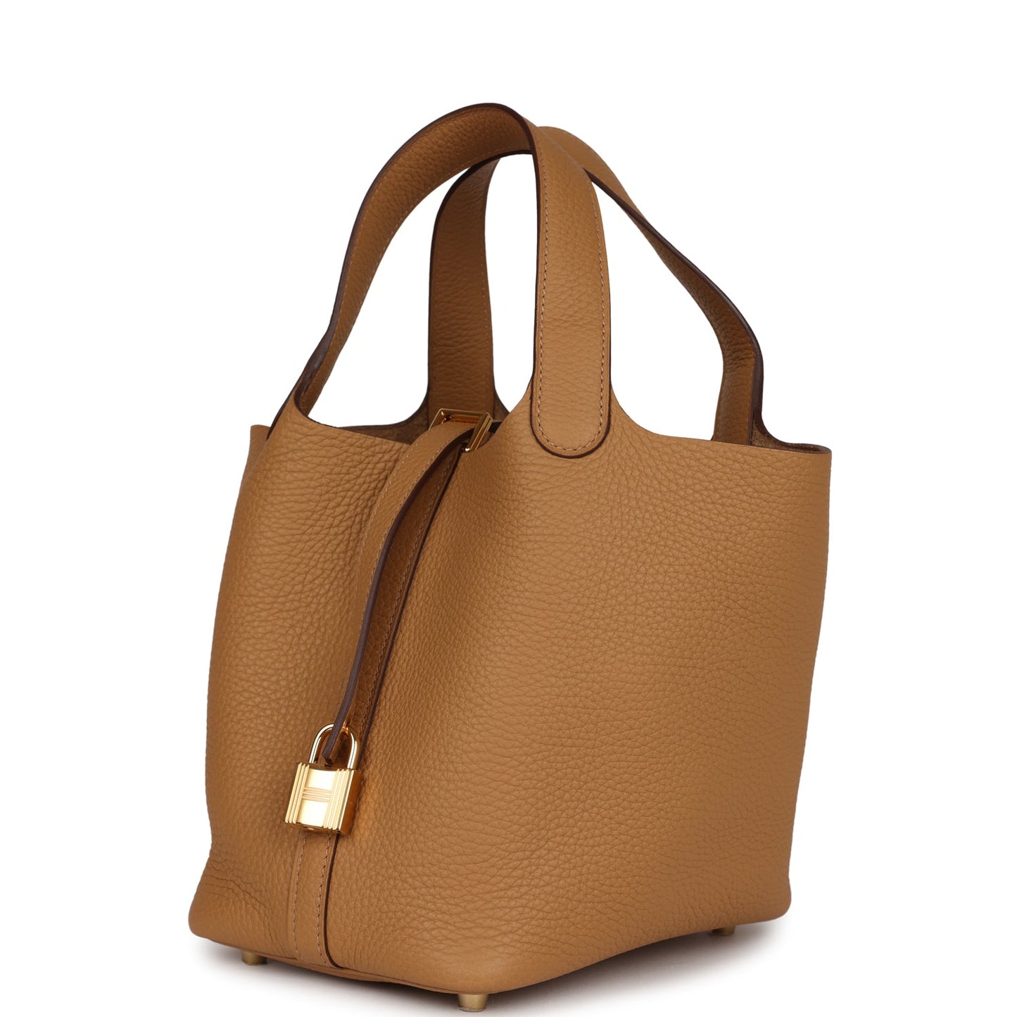 Hermes Picotin Lock Biscuit Clemence Hardware Handbag Gold Travel Bag