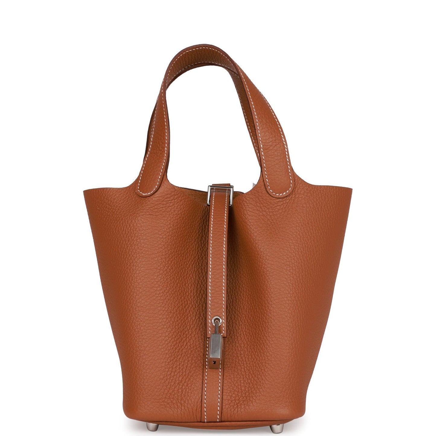 Hermes Picotin Lock Clemence Palladium Hardware Handbag Gold Travel Bag Palladium Hardware