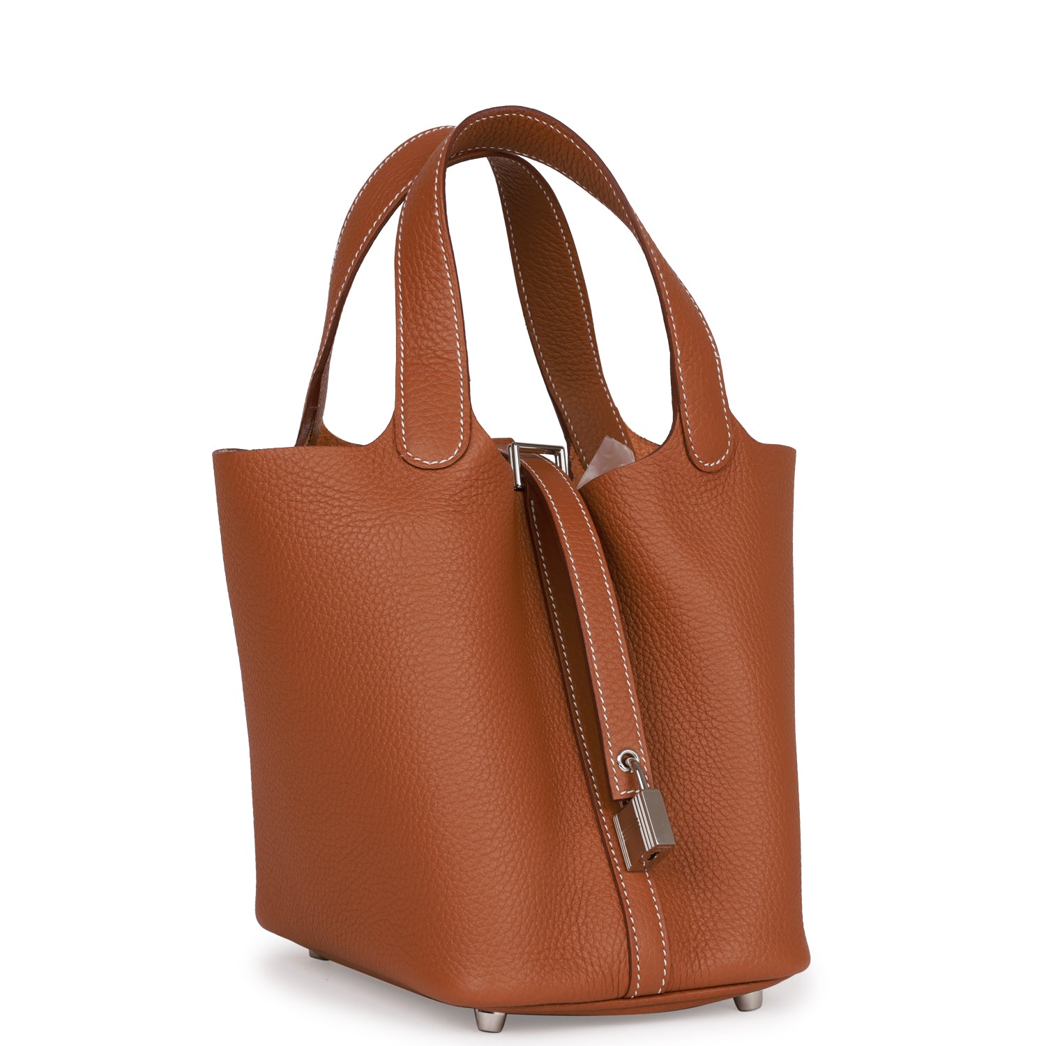 Hermes Picotin Lock Clemence Palladium Hardware Handbag Gold Travel Bag Palladium Hardware