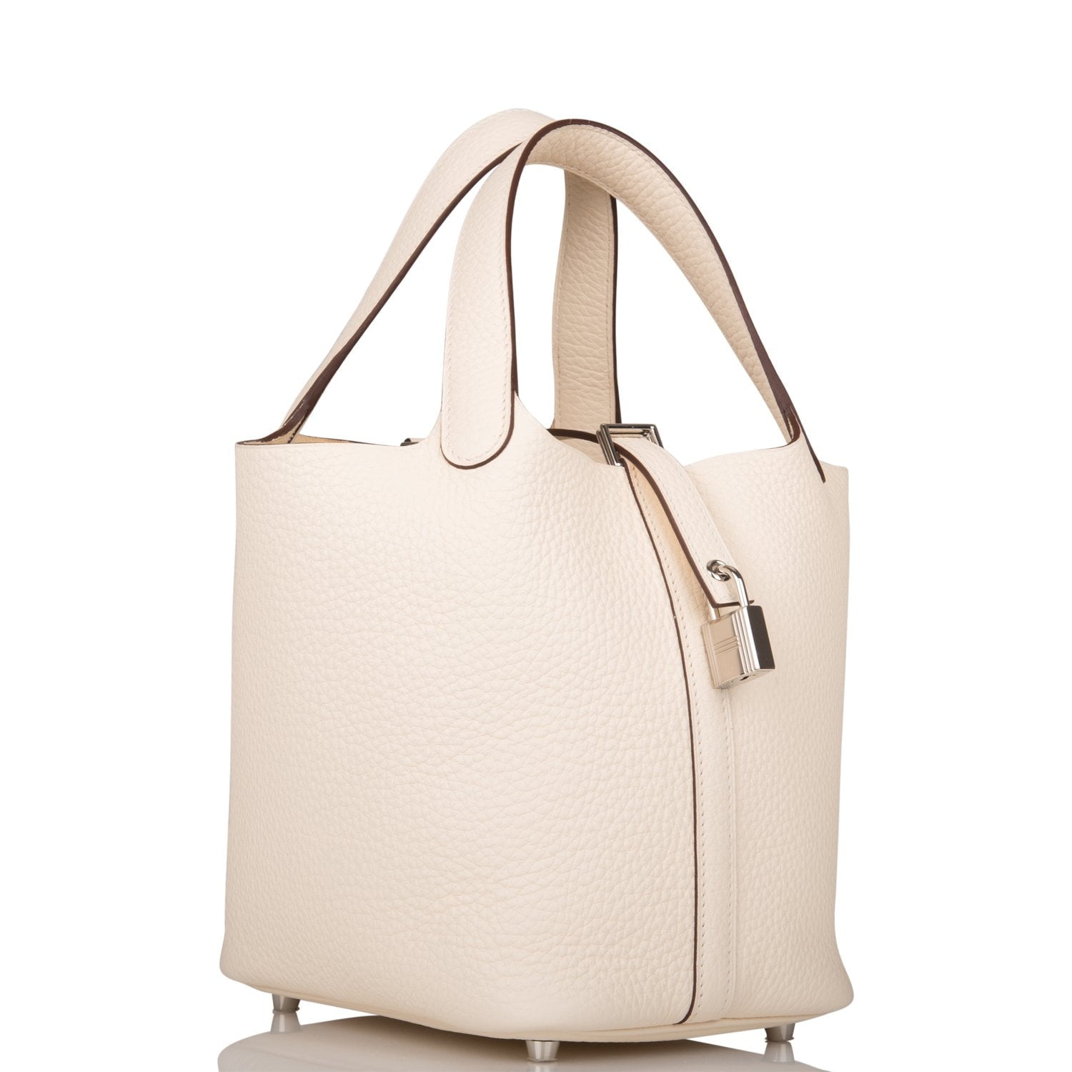 Hermes Picotin Nata Clemence Palladium Hardware Handbag Travel Bag Palladium Hardware