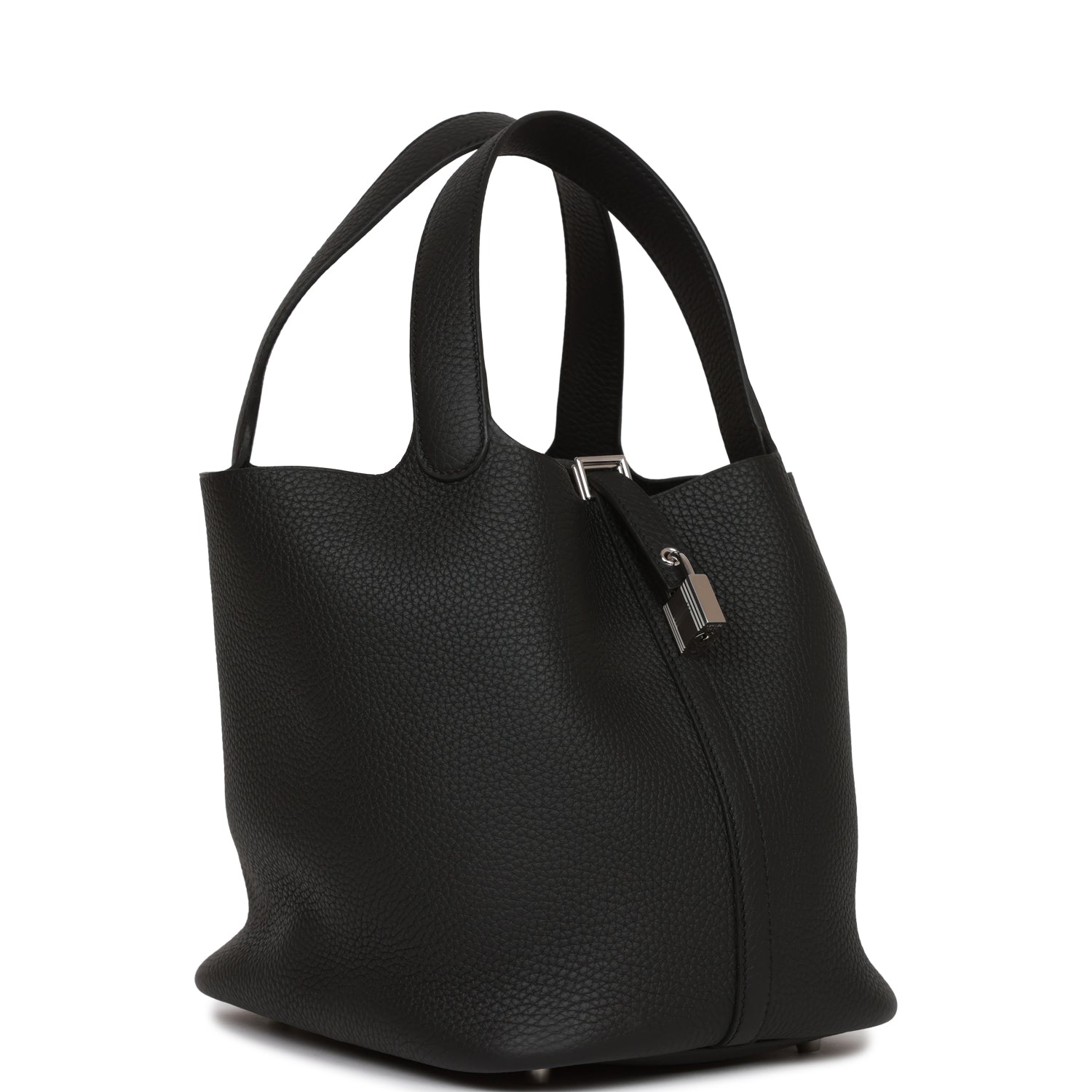 Hermes Picotin Lock Clemence Palladium Hardware Handbag Black Travel Bag Hardware 1