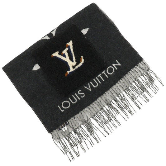 Louis Vuitton Scarf M76567 cashmere shearling teddy Black