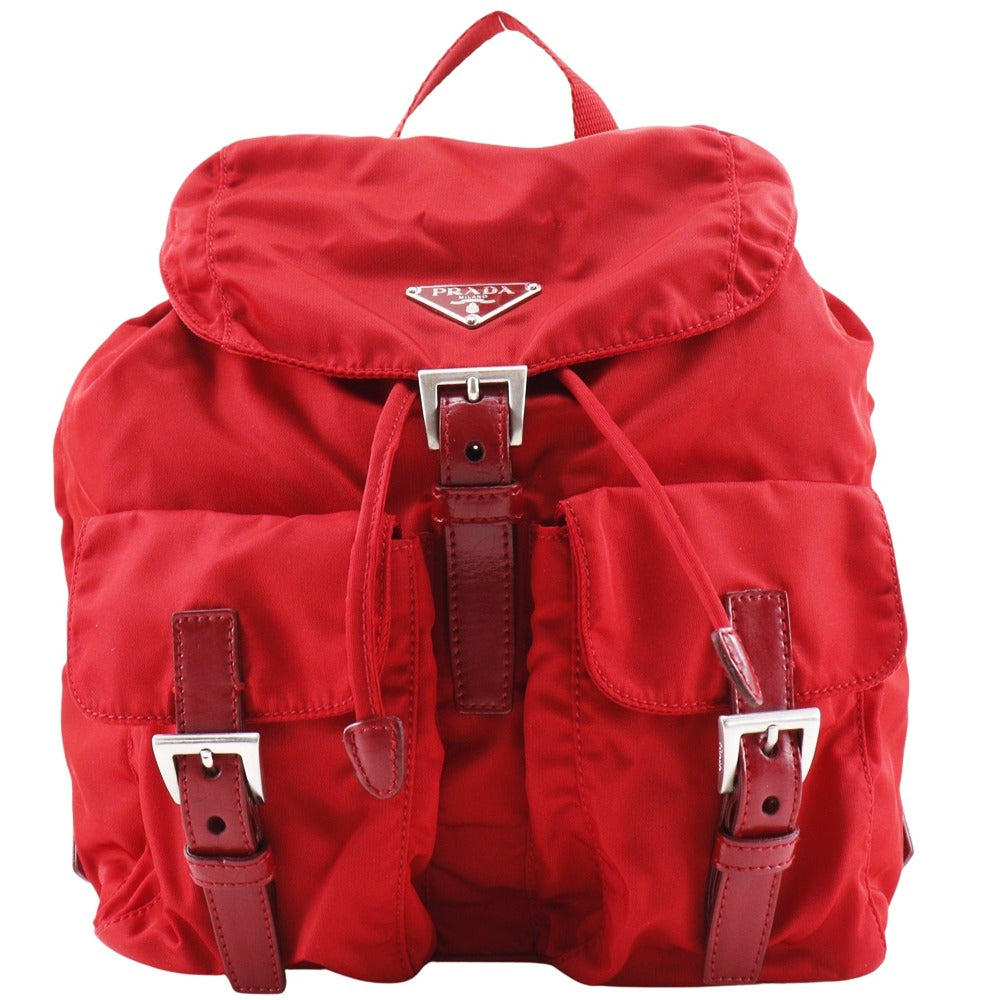 Backpack Vera Women Handbag Nylon Red