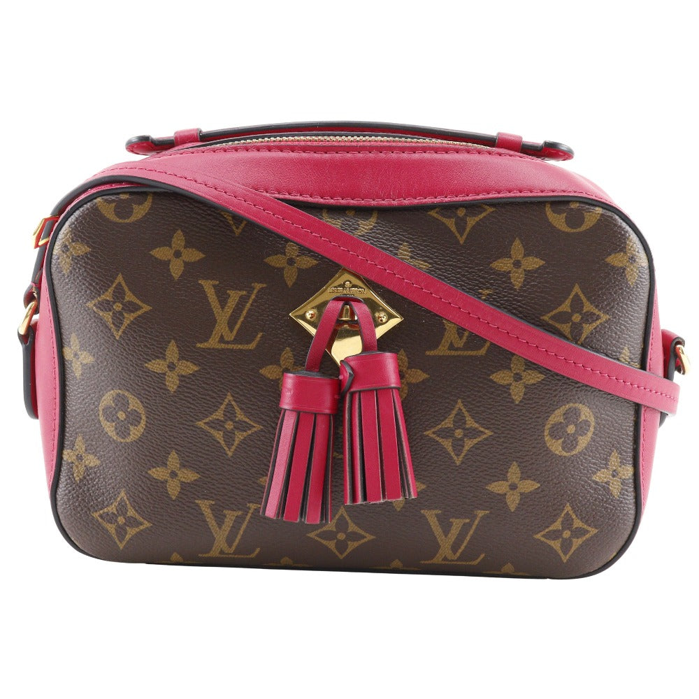 Louis Vuitton M43556 2WAY Saintonge Monogram Canvas Brown Red Shoulder Bag