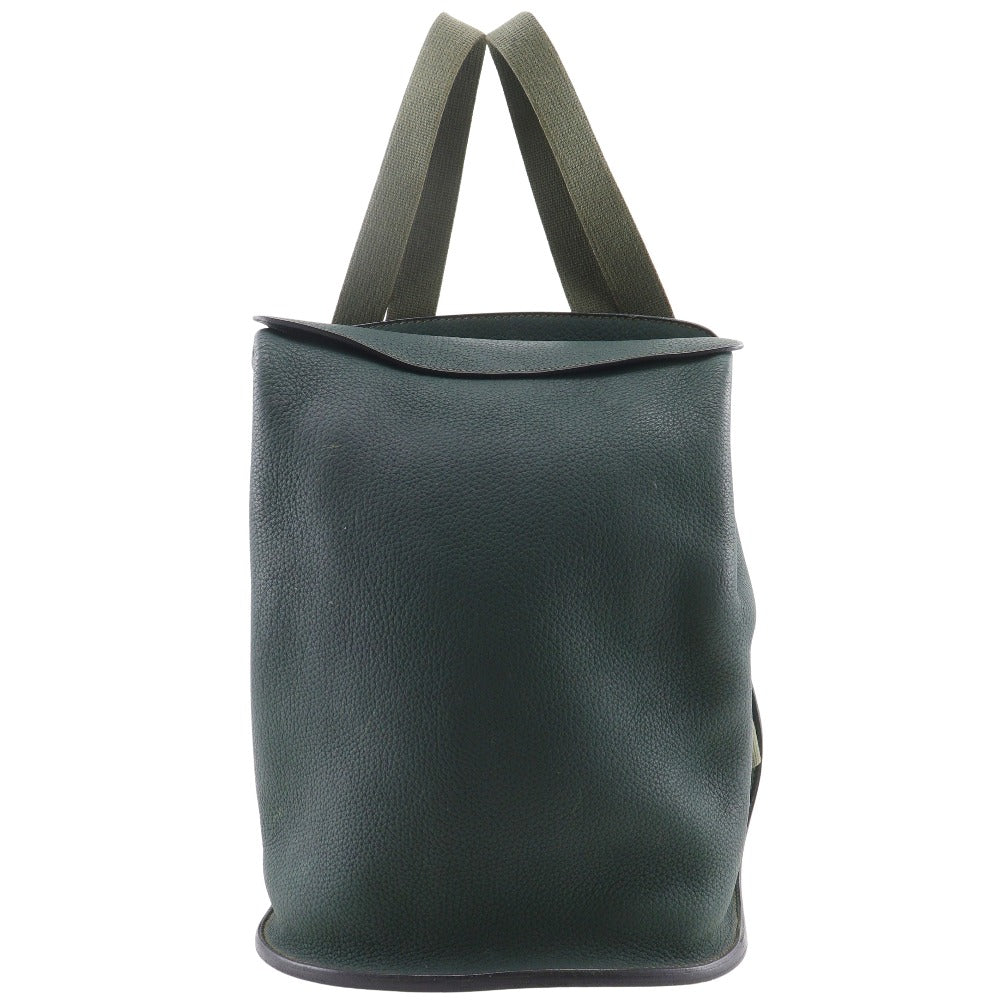 Hermes Backpack Sherpa Pm Unisex Unisex Leather Green