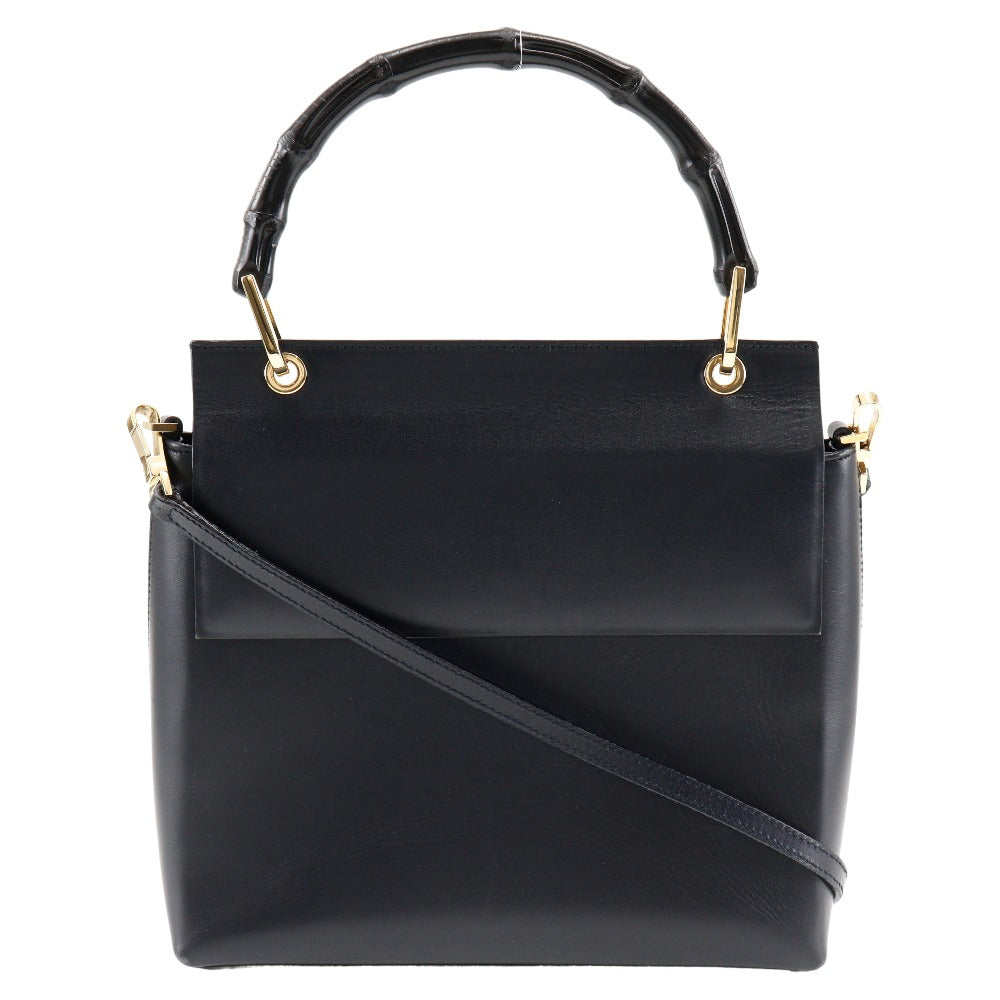 Gucci 001. Bamboo Calfskin Black Shoulder Bag