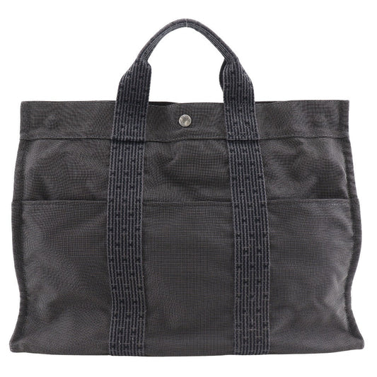 Hermes Tote Bag Her Linemm Mens Unisex Canvas Nylon Gray