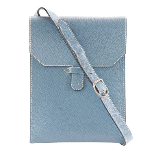 Hermes Shoulder Bag Courchevel Light Amery Women Blue
