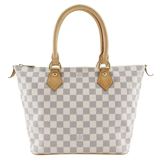 Louis Vuitton N51186 Damier Azur Saleya PM Canvas White Handbag