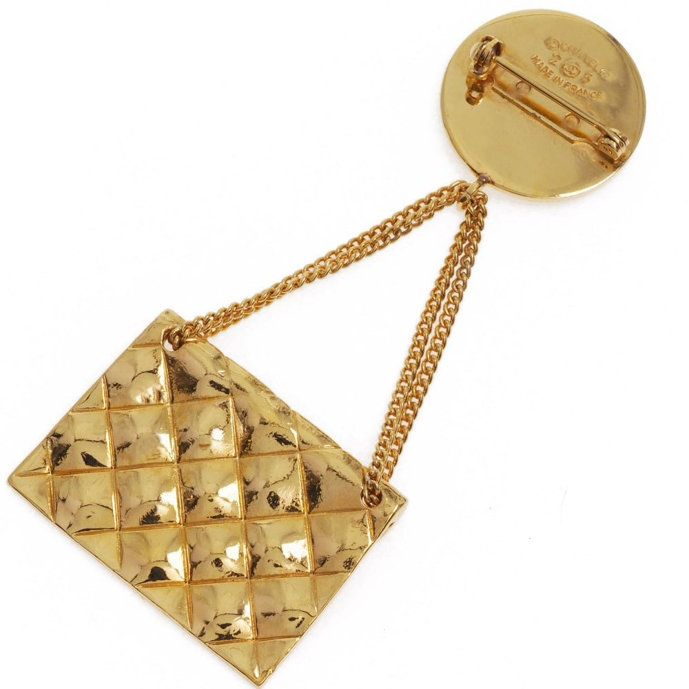 Coco Mark Brooch Gold Plated Refined