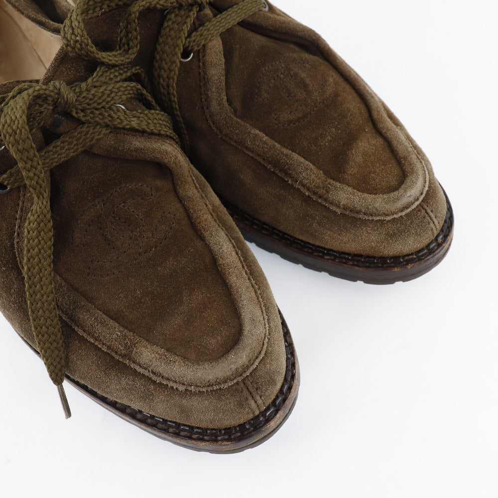Chanel Suede Moccasins with Coco Mark Shoes