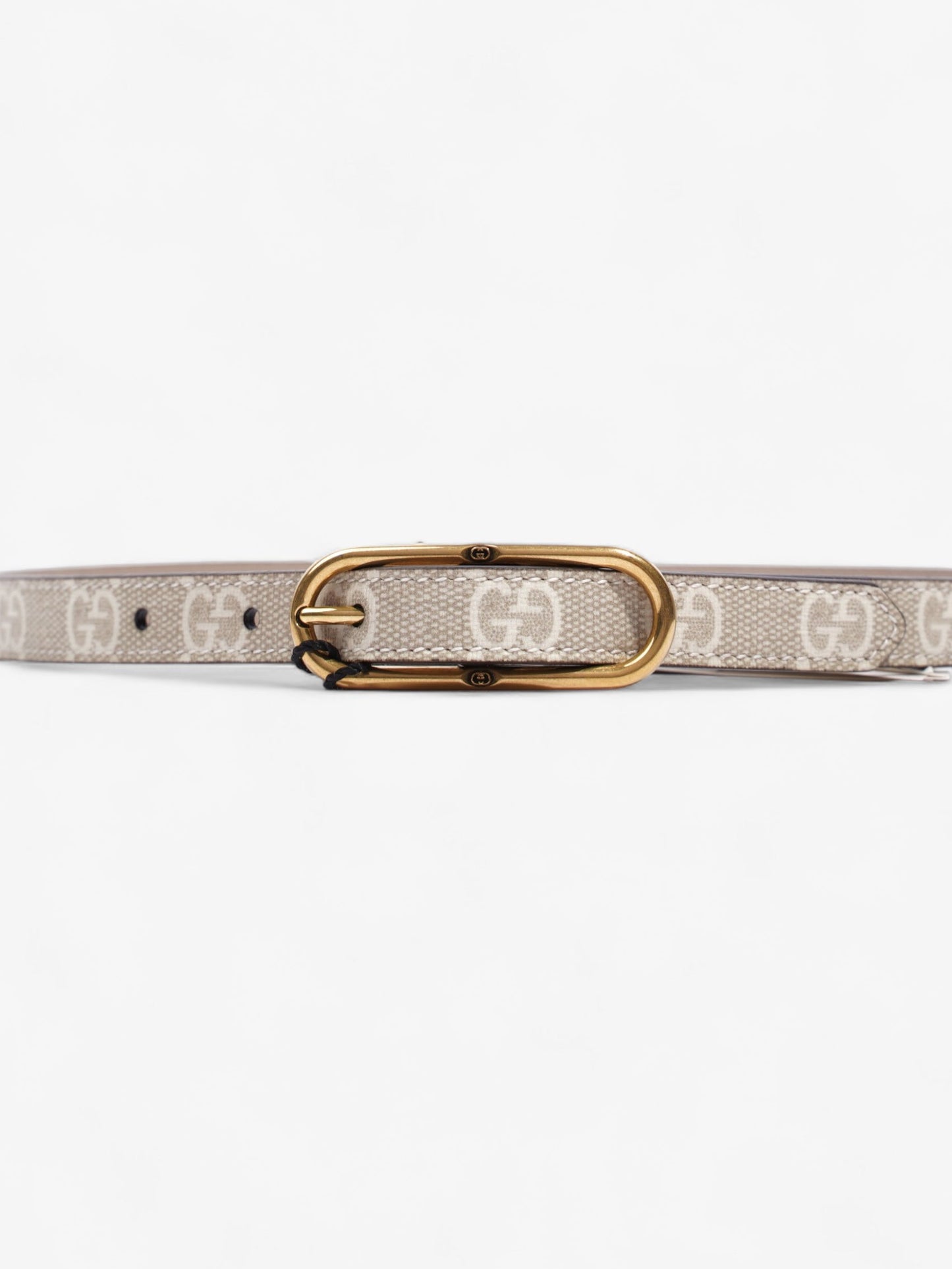 Gucci Jackie Thin Belt And Supreme Coated Handbag Canvas White Accessory