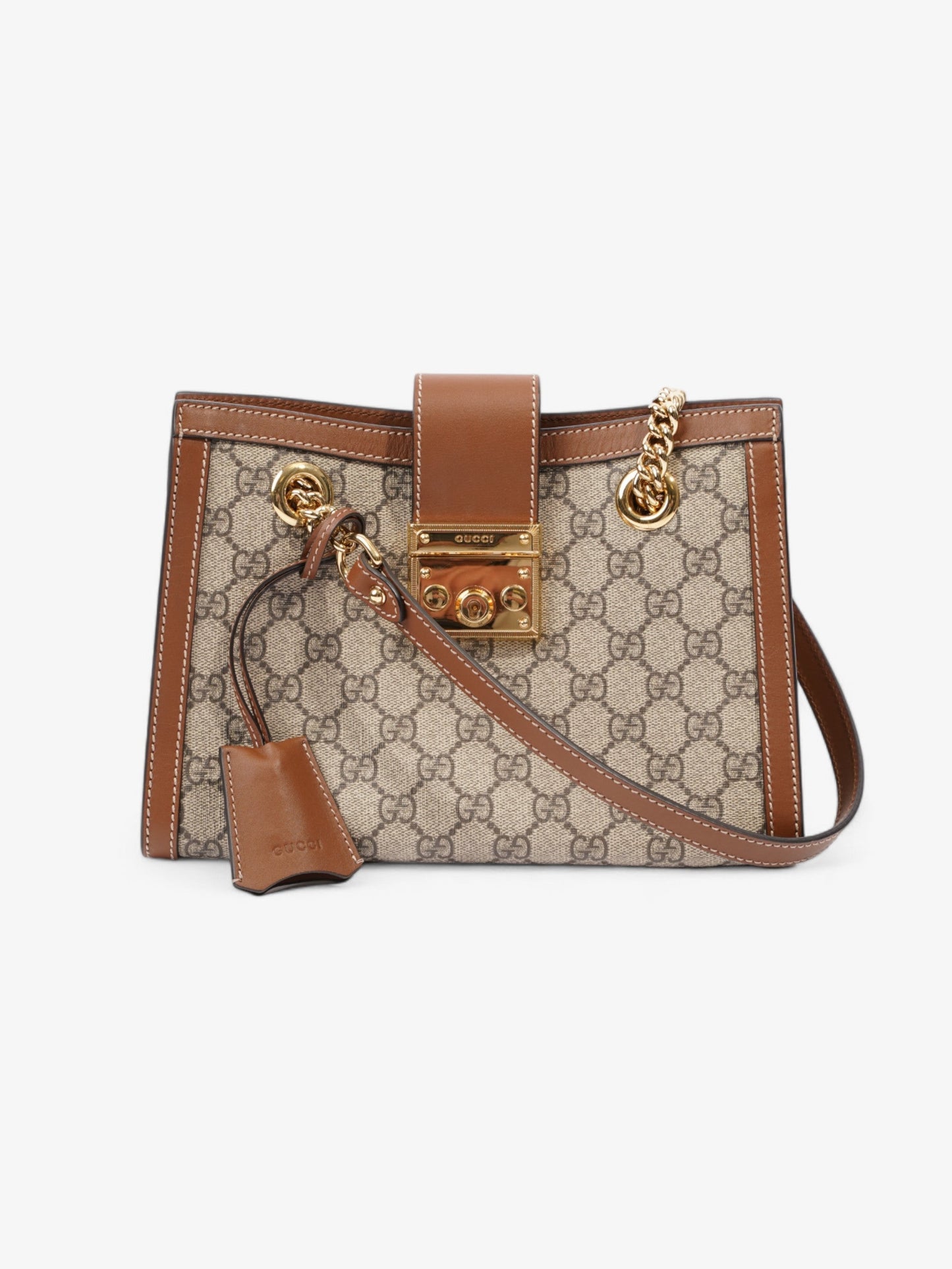 Gucci Padlock Supreme Shoulder Bag Canvas Brown