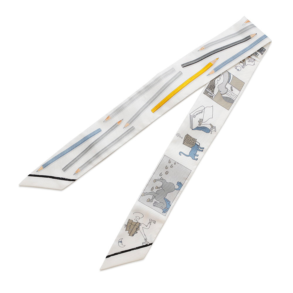 Twilly: Get Out Your Colored Pencils! Gray White Blue Travel Bag