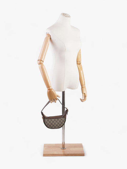 Gucci Ophidia Mini And Ebony Supreme Green And Canvas Beige Shoulder Bag