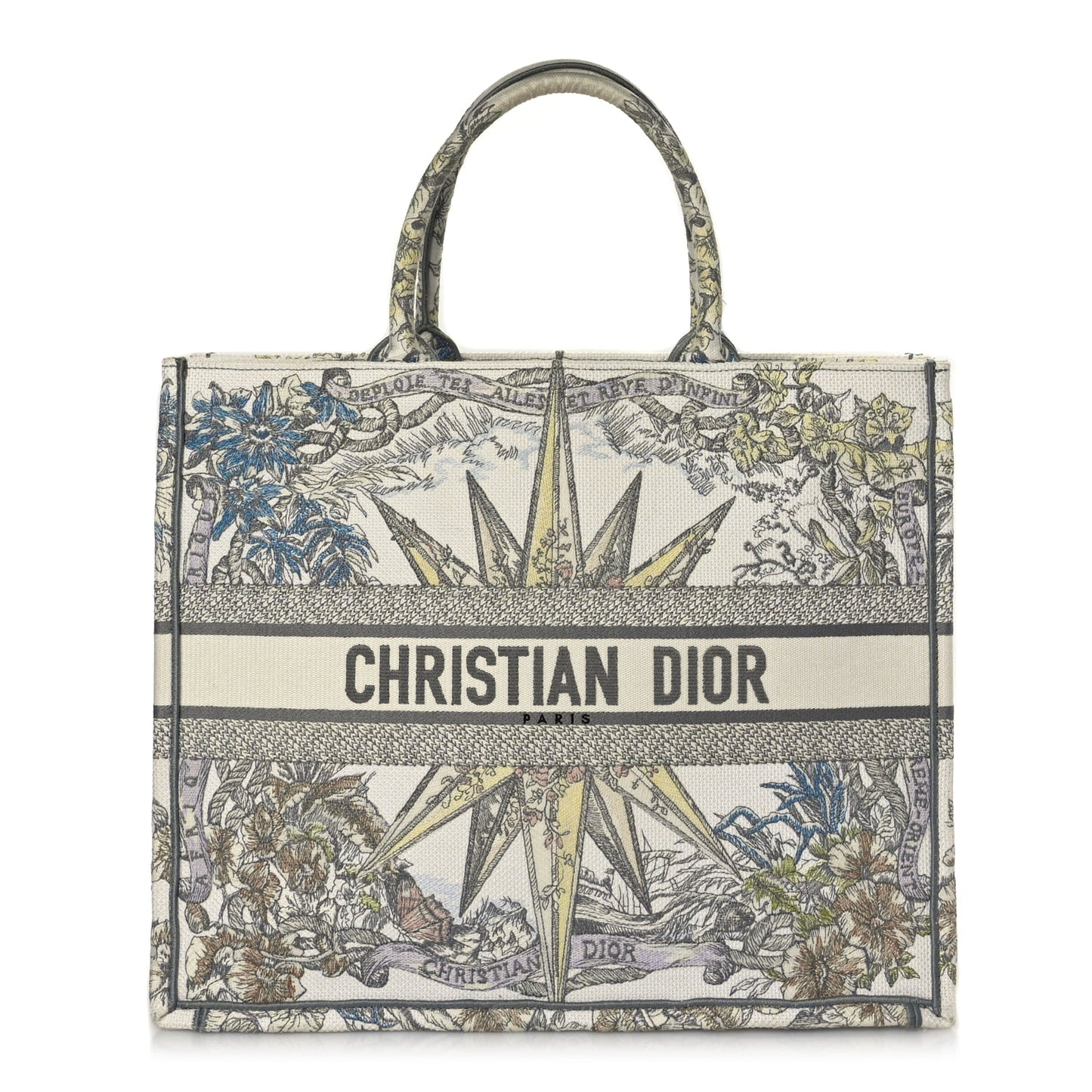 Dior Handbag Christian Rêve d'Infini Book Tote Canvas Multicolor Large Shoulder Bag