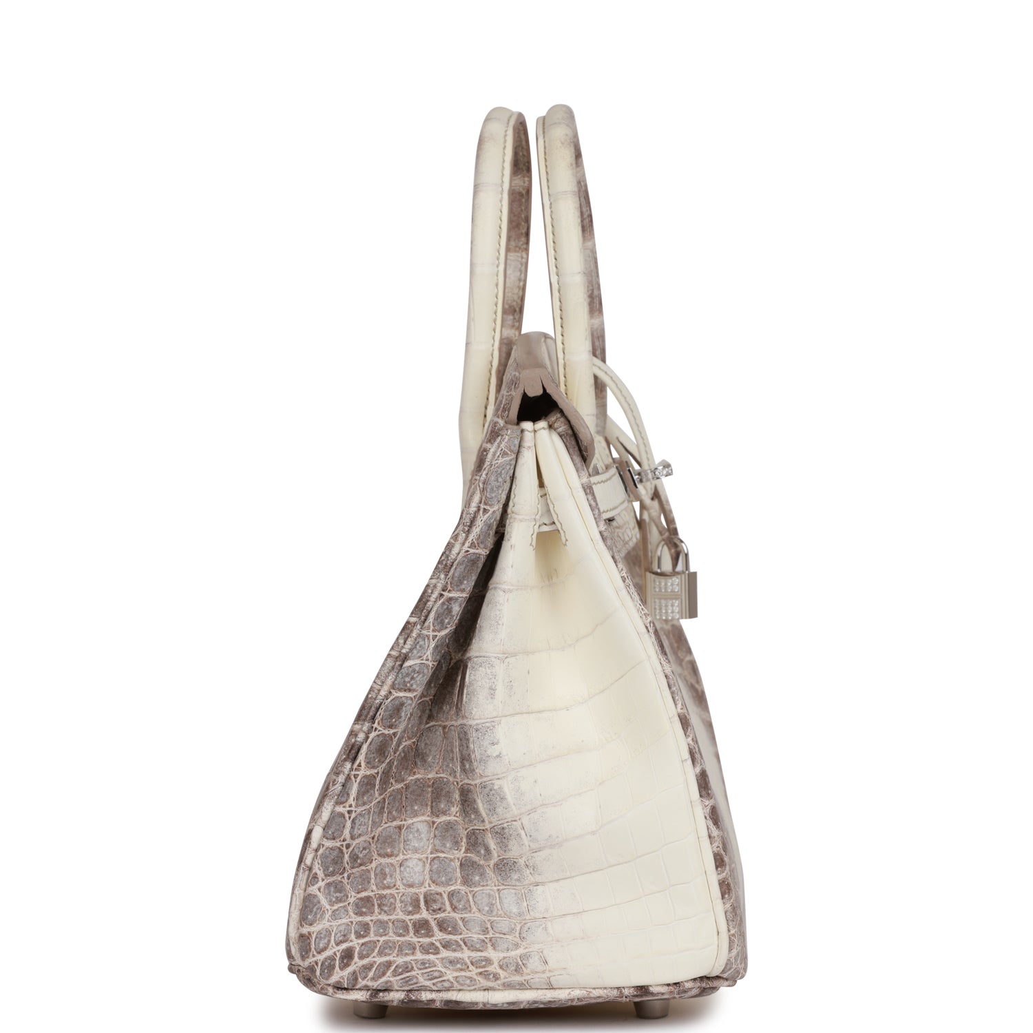 Hermes Birkin Himalaya Niloticus Crocodile Diamond Encrusted Hardware Handbag Travel Bag