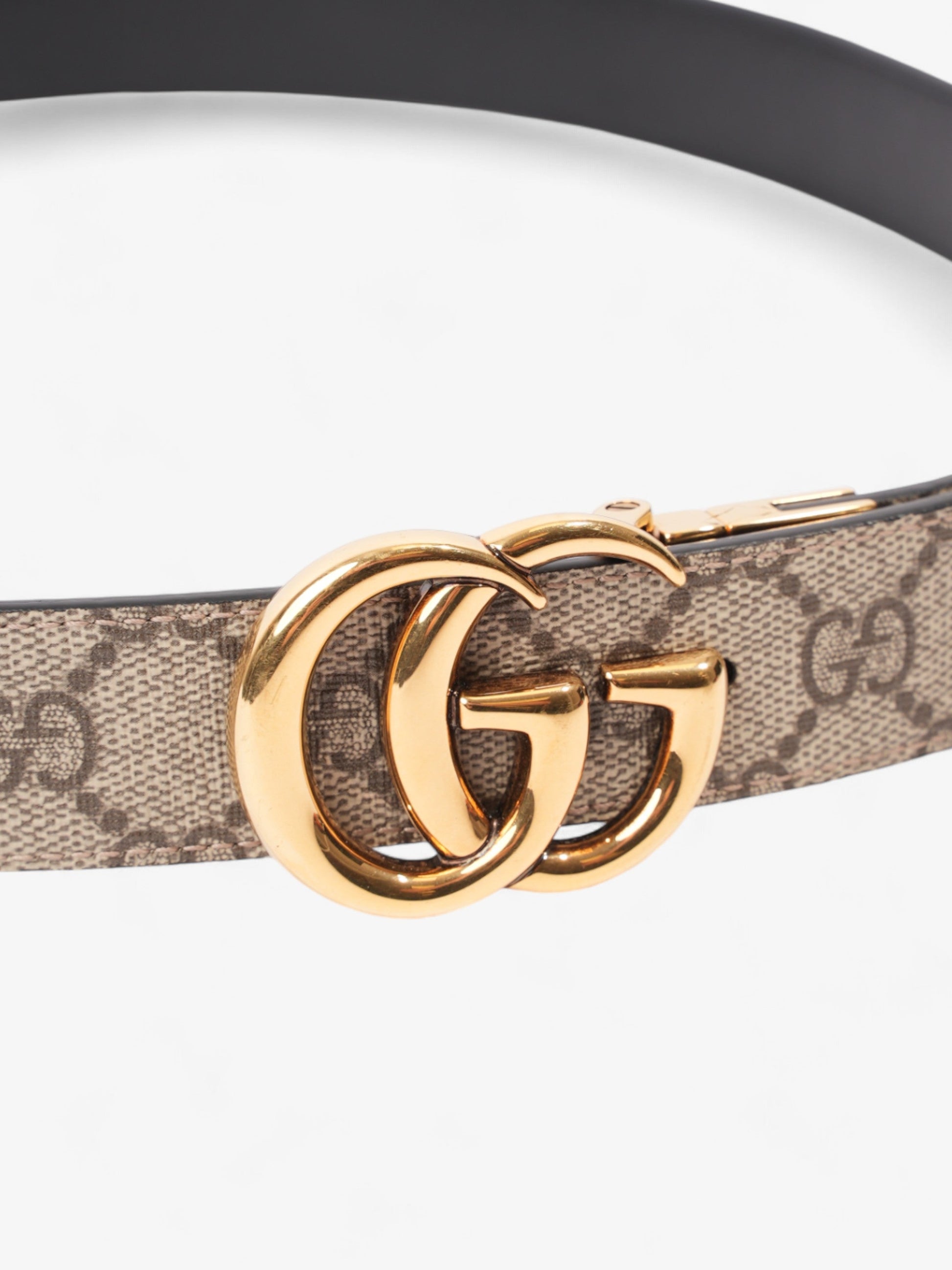 Gucci Marmont Reversible Belt Supreme Handbag Canvas Black Accessory