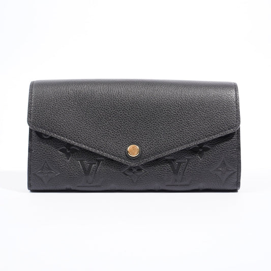 Louis Vuitton Sarah Black Leather Empreinte Vachetta Wallet Case