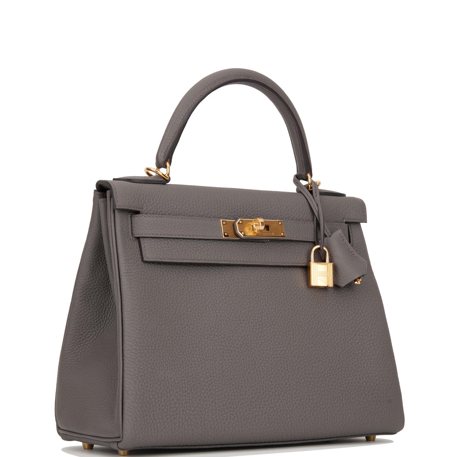 Hermes Kelly Retourne Etain Togo Hardware Handbag Gold Travel Bag