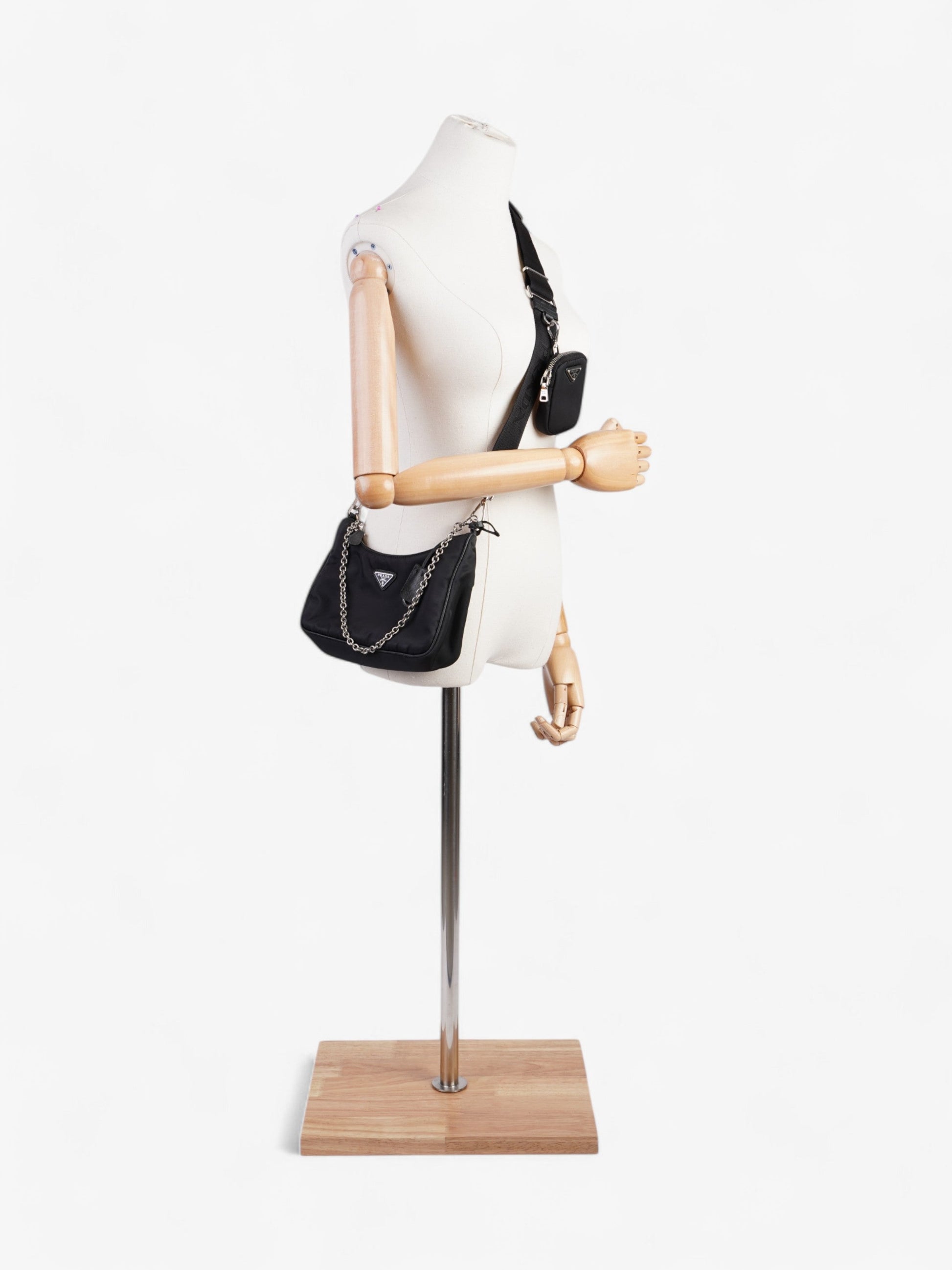 Prada Re Edition Crossbody Bag Nylon Black Black Nylon 6