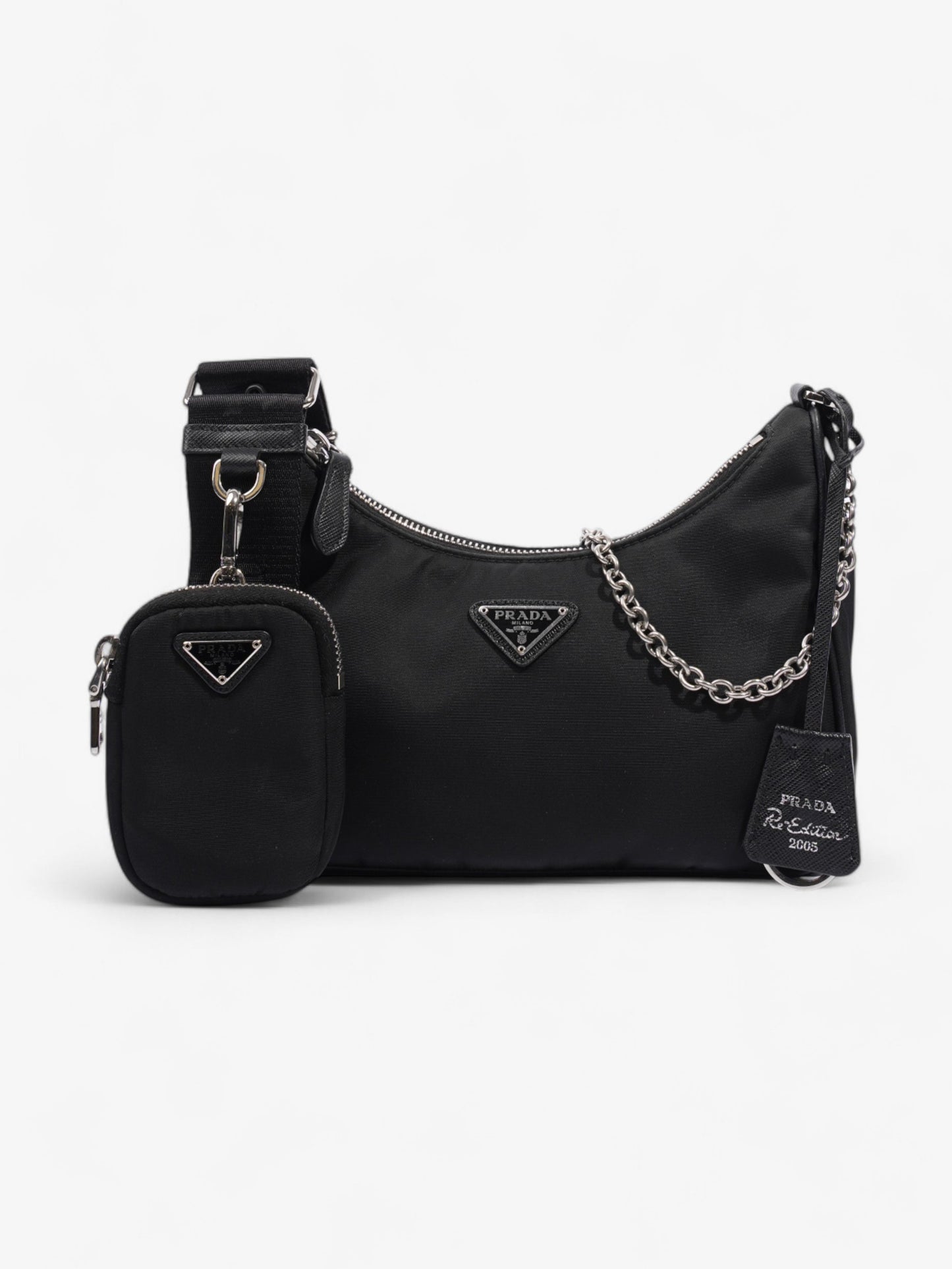 Prada Re Edition Crossbody Bag Nylon Black Black Nylon 6