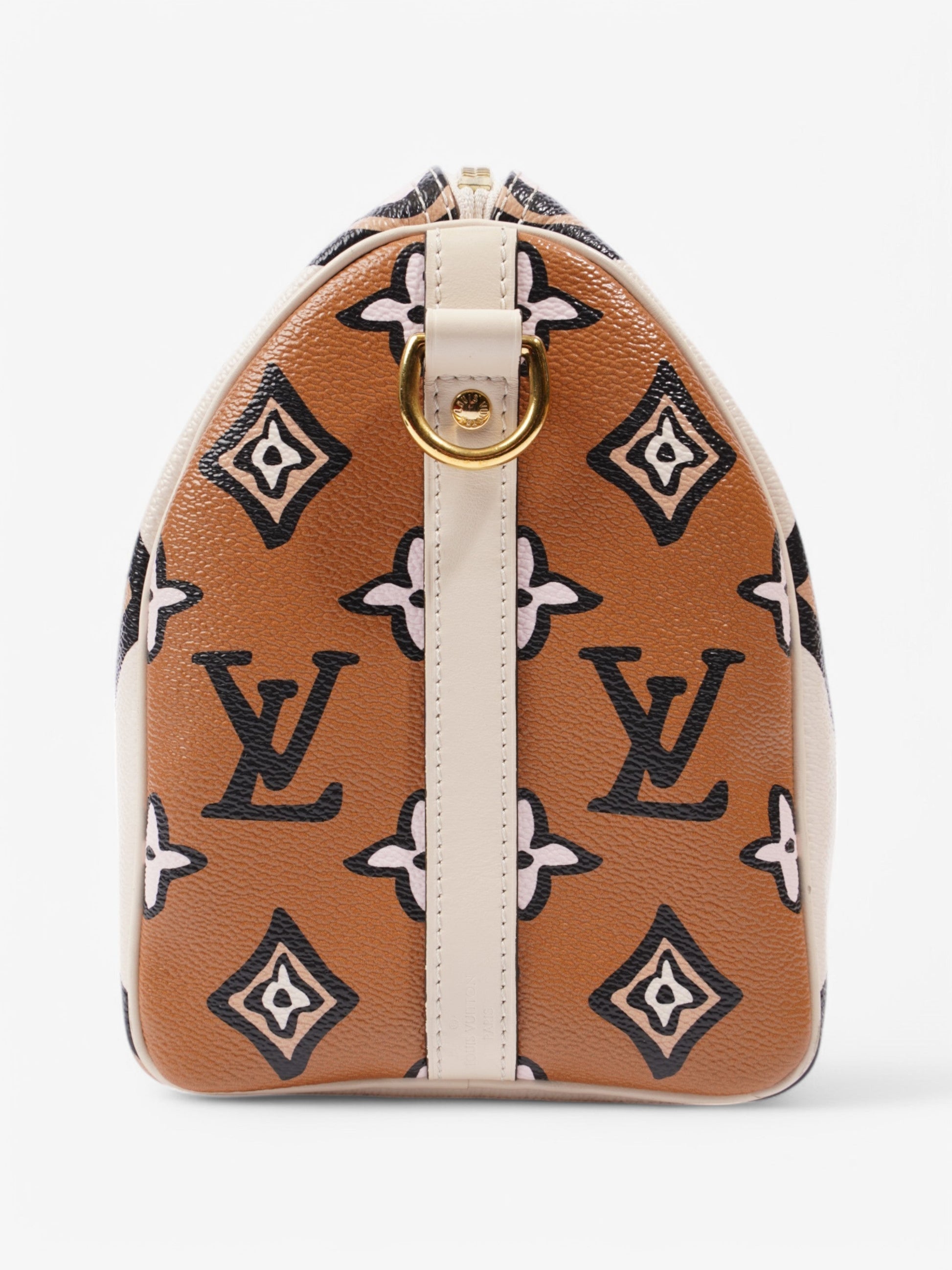 Louis Vuitton Speedy Bandouliere Cream Coated 25 Brown Canvas Coated Canvas Apparel