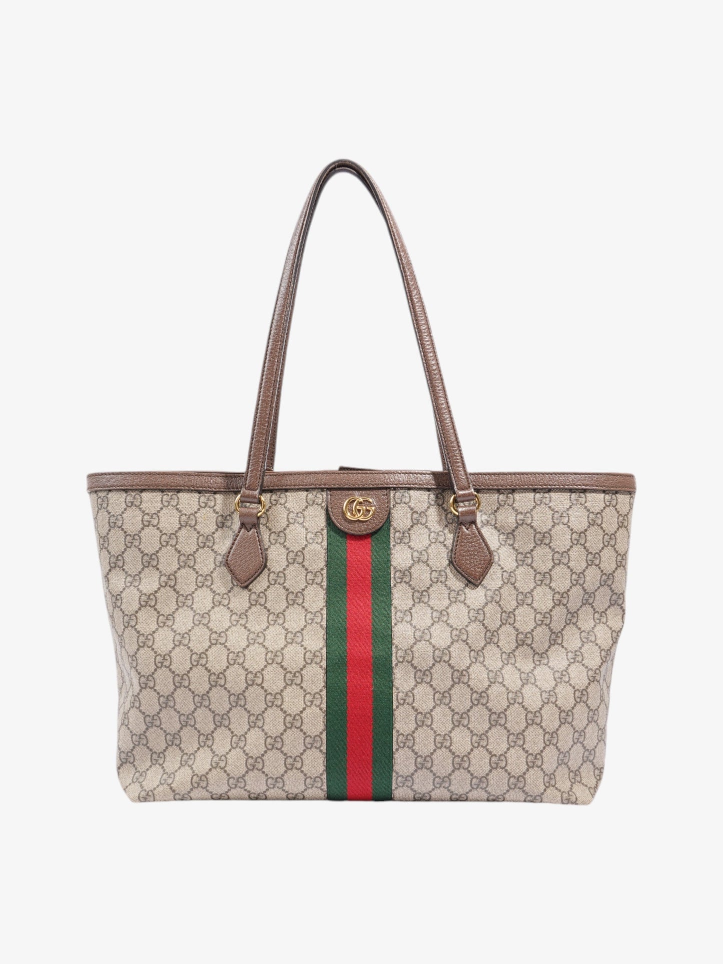 Gucci Ophidia Tote Supreme Coated Medium Canvas Red Tote Bag