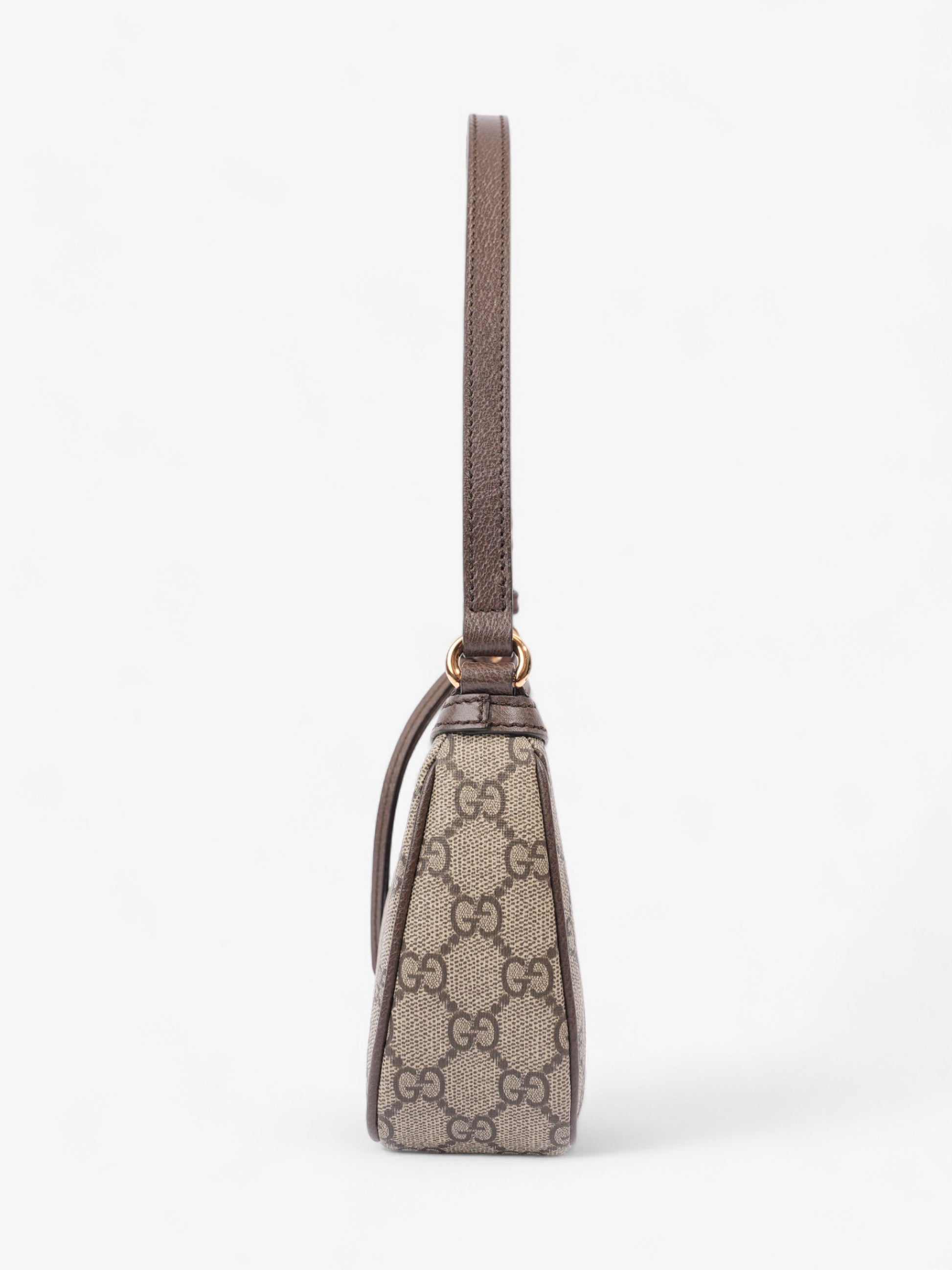 Gucci Ophidia And Ebony Supreme Coated Shoulder Bag Canvas Beige