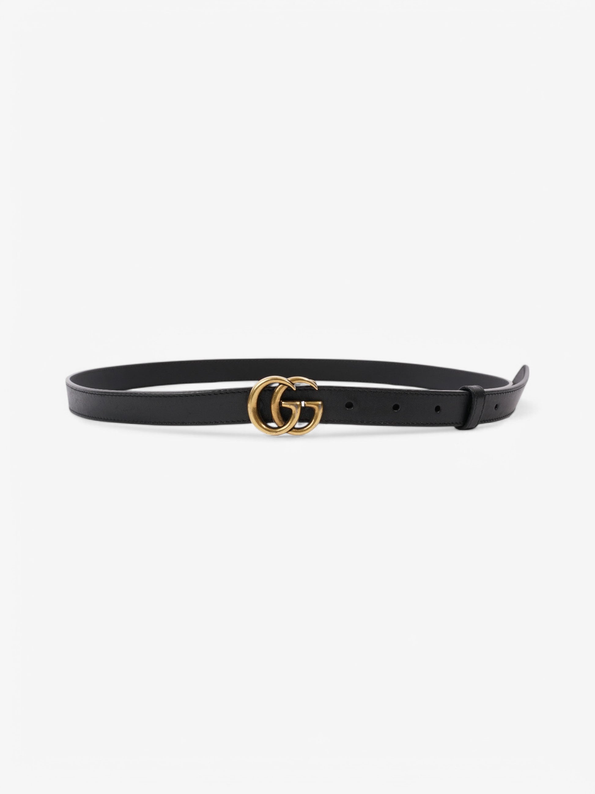 Gucci Marmont Thin Belt Handbag Leather Black Accessory 105Cm 42