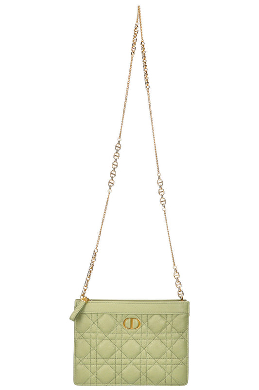 Dior Caro Zipped Pouch with Cedar Chain Handbag