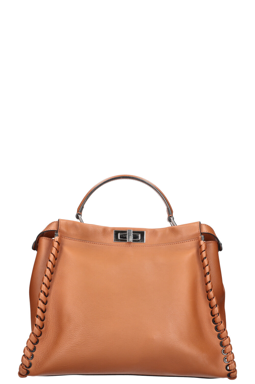 Fendi Peekaboo Brown Large Woven Handbag