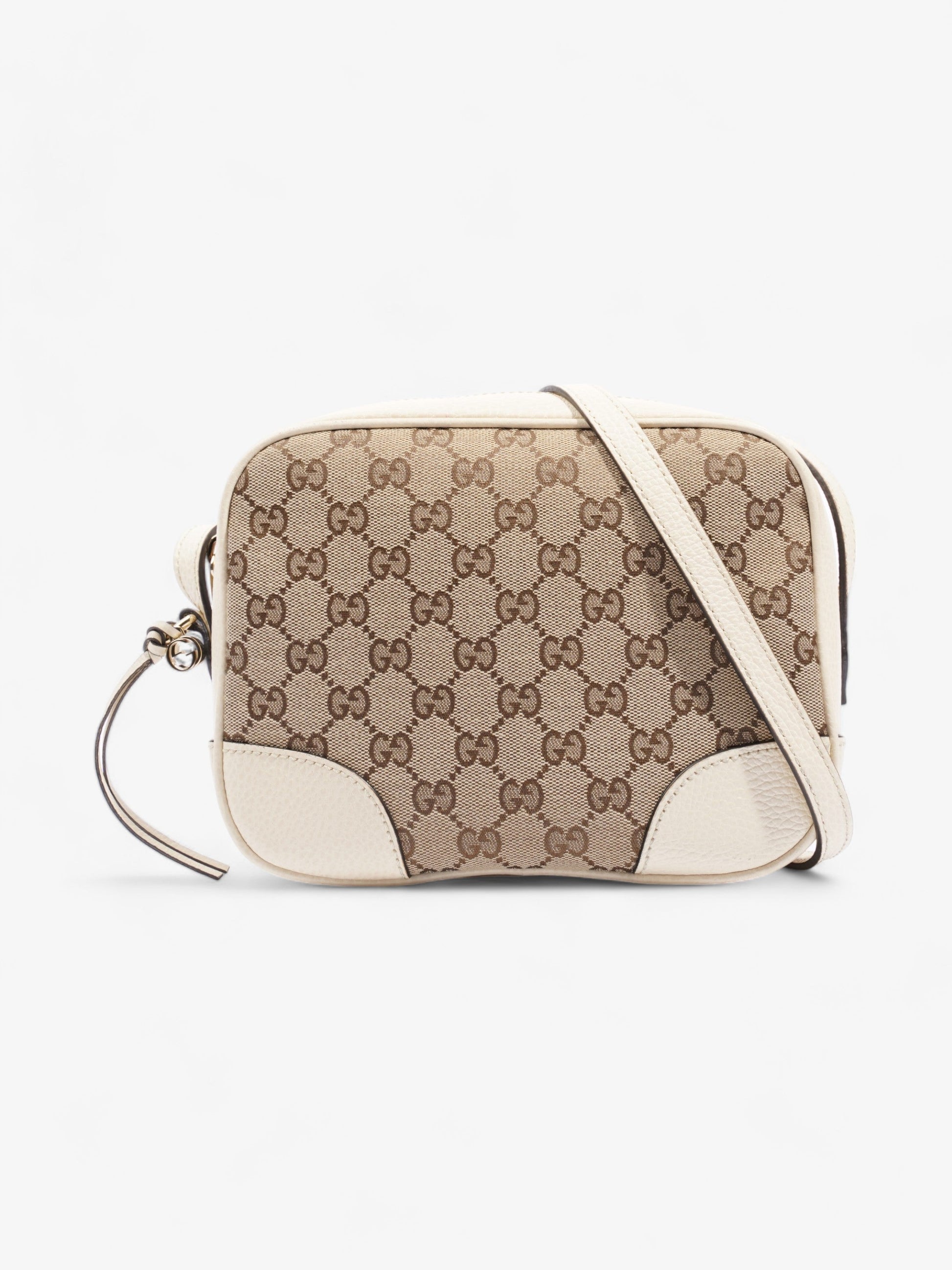Gucci Bree And Ebony Supreme Crossbody Bag Canvas Beige