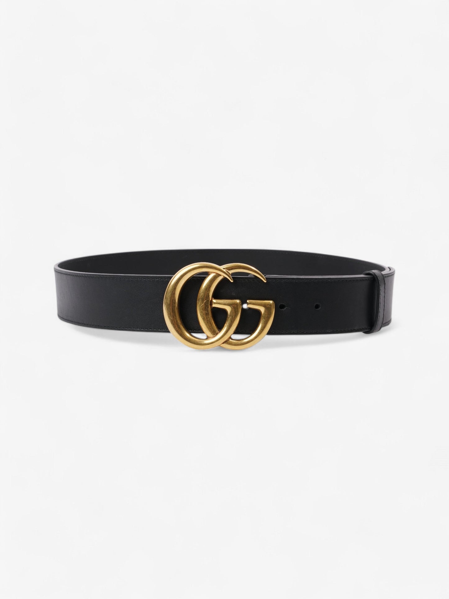 Gucci Marmont Wide Belt Handbag Leather Black Accessory 85Cm 34