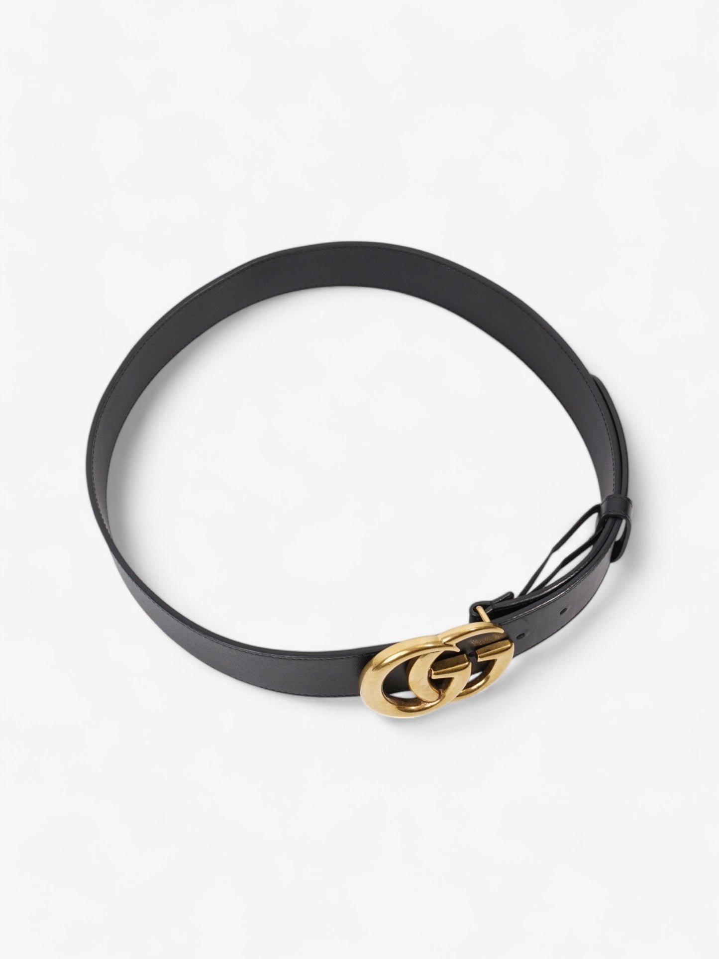 Gucci Marmont Wide Belt Handbag Leather Black Accessory 85Cm 34