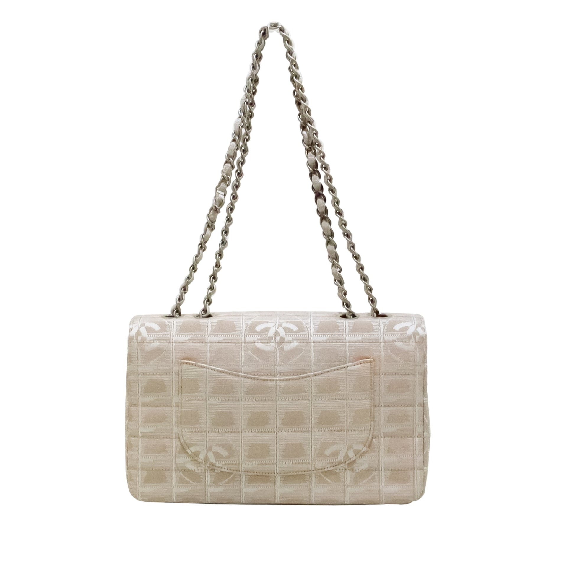 Chanel New Travel Chain Flap Handbag Nylon Brown Shoulder Bag