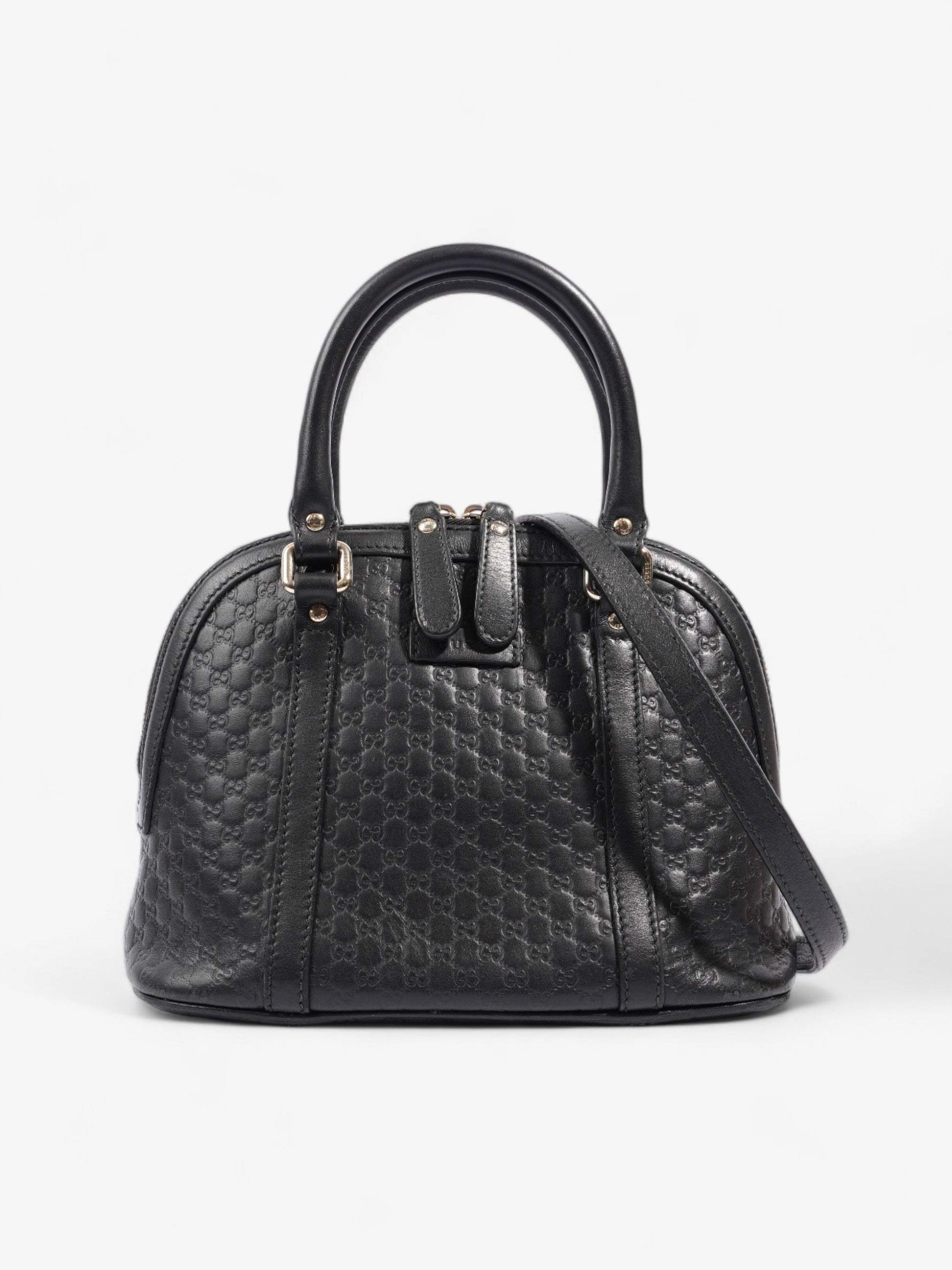 Gucci Dome Microssima Empreinte Crossbody Bag Leather Black